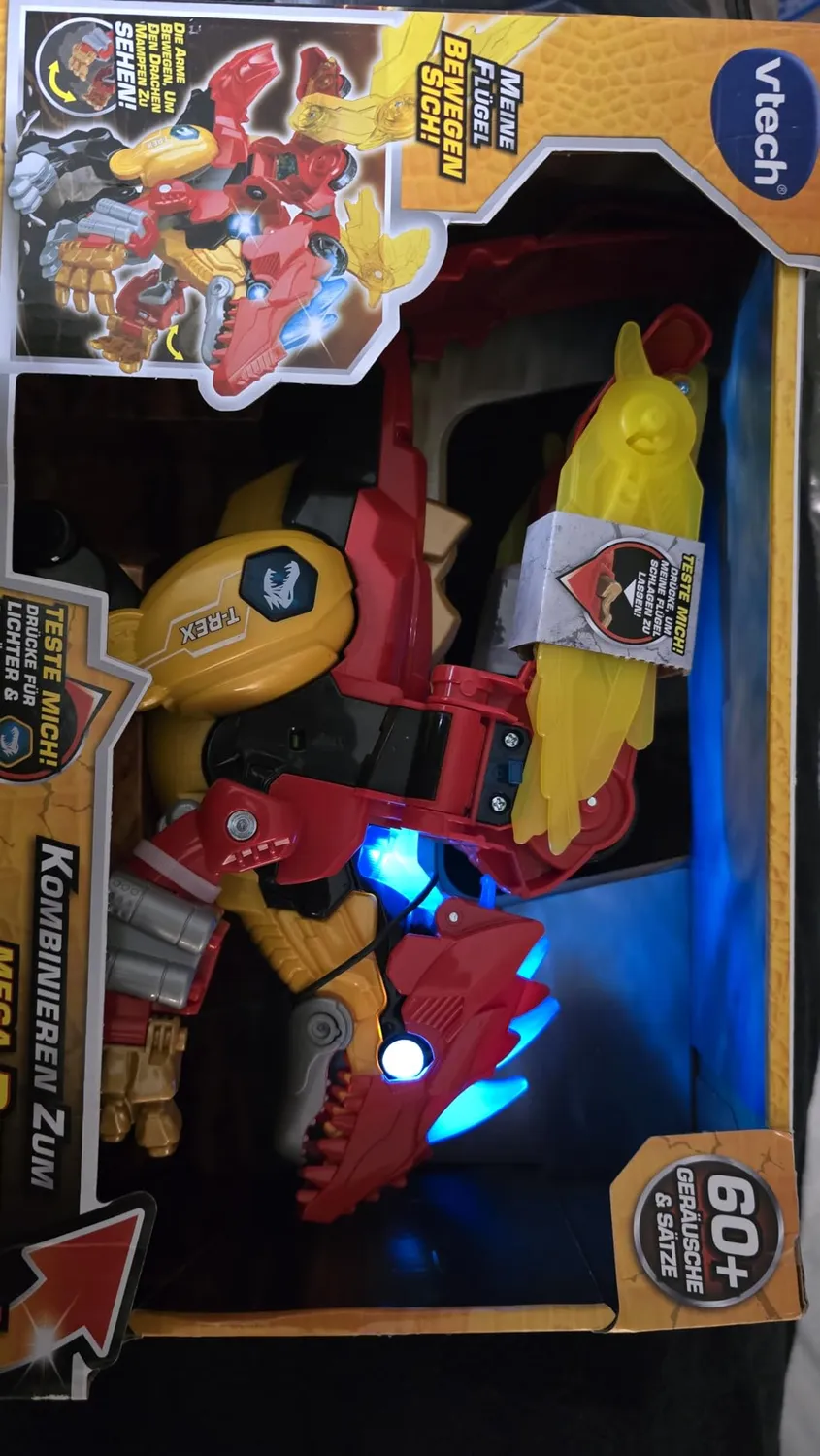 VTech Switch & Go Dinos Combo Mega Drache 2-in-1 T-Rex Auto 3-8