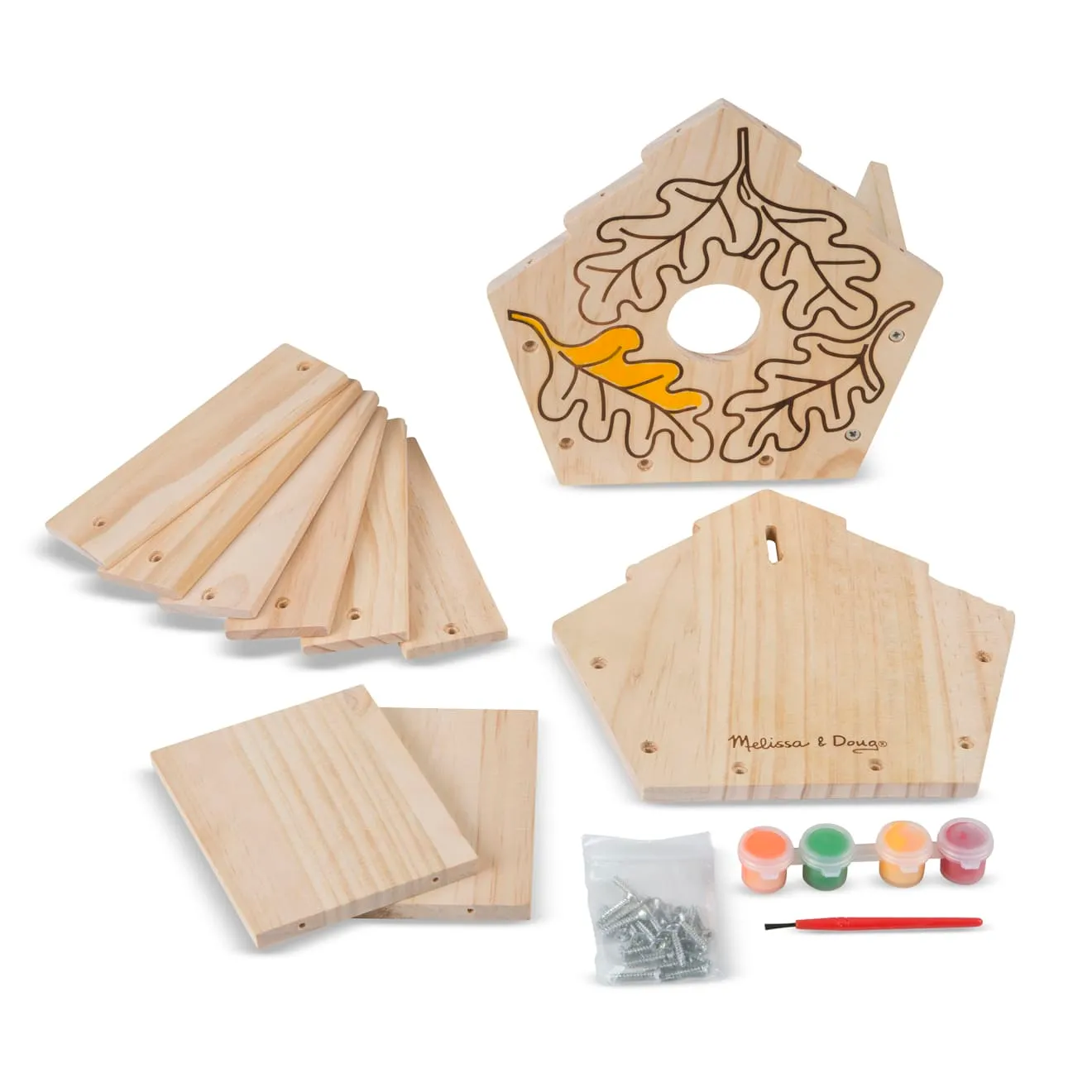 Melissa & Doug Vogelhaus Bastelset Holz zum Bemalen