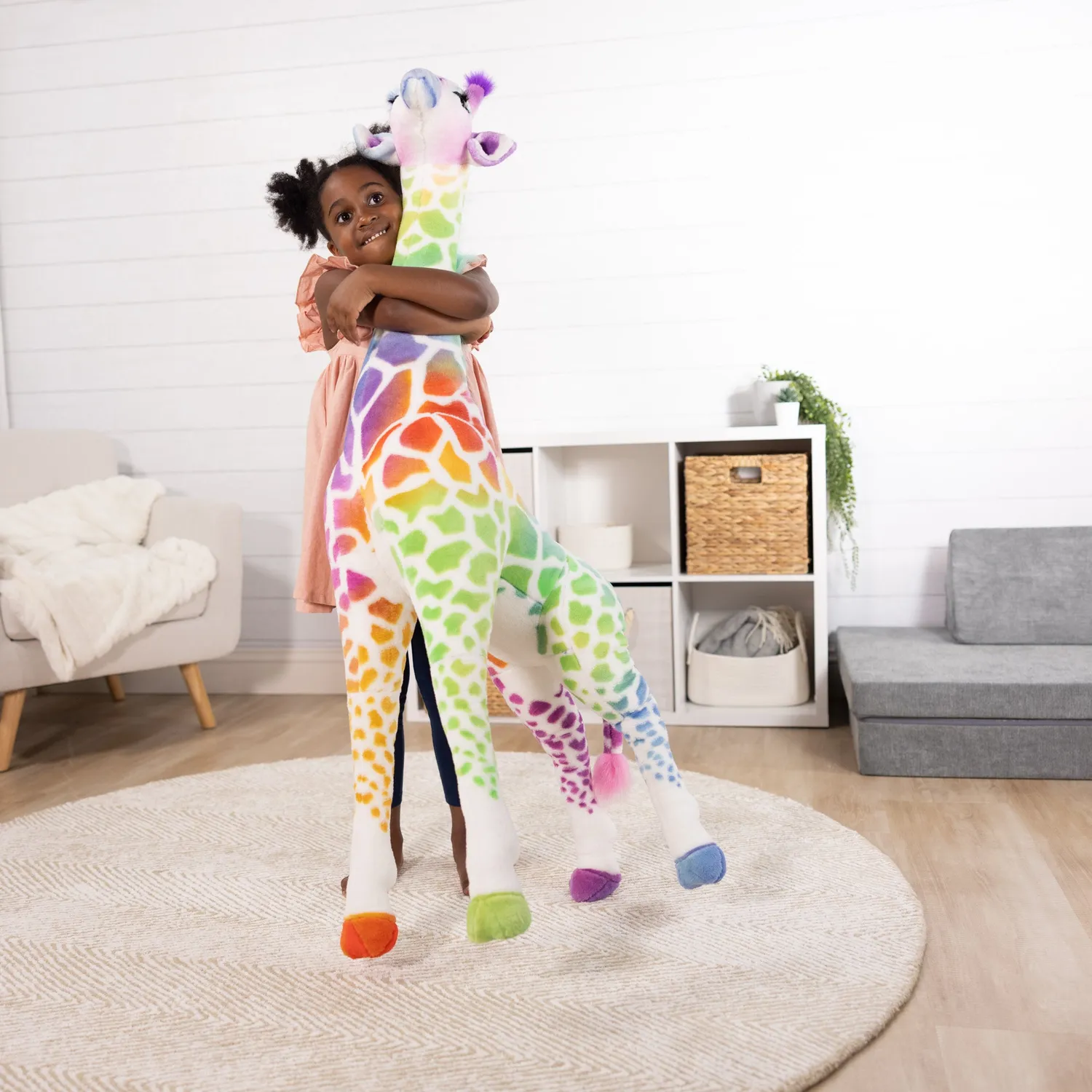 Melissa & Doug Rainbow Giraffe Plüsch 120 cm