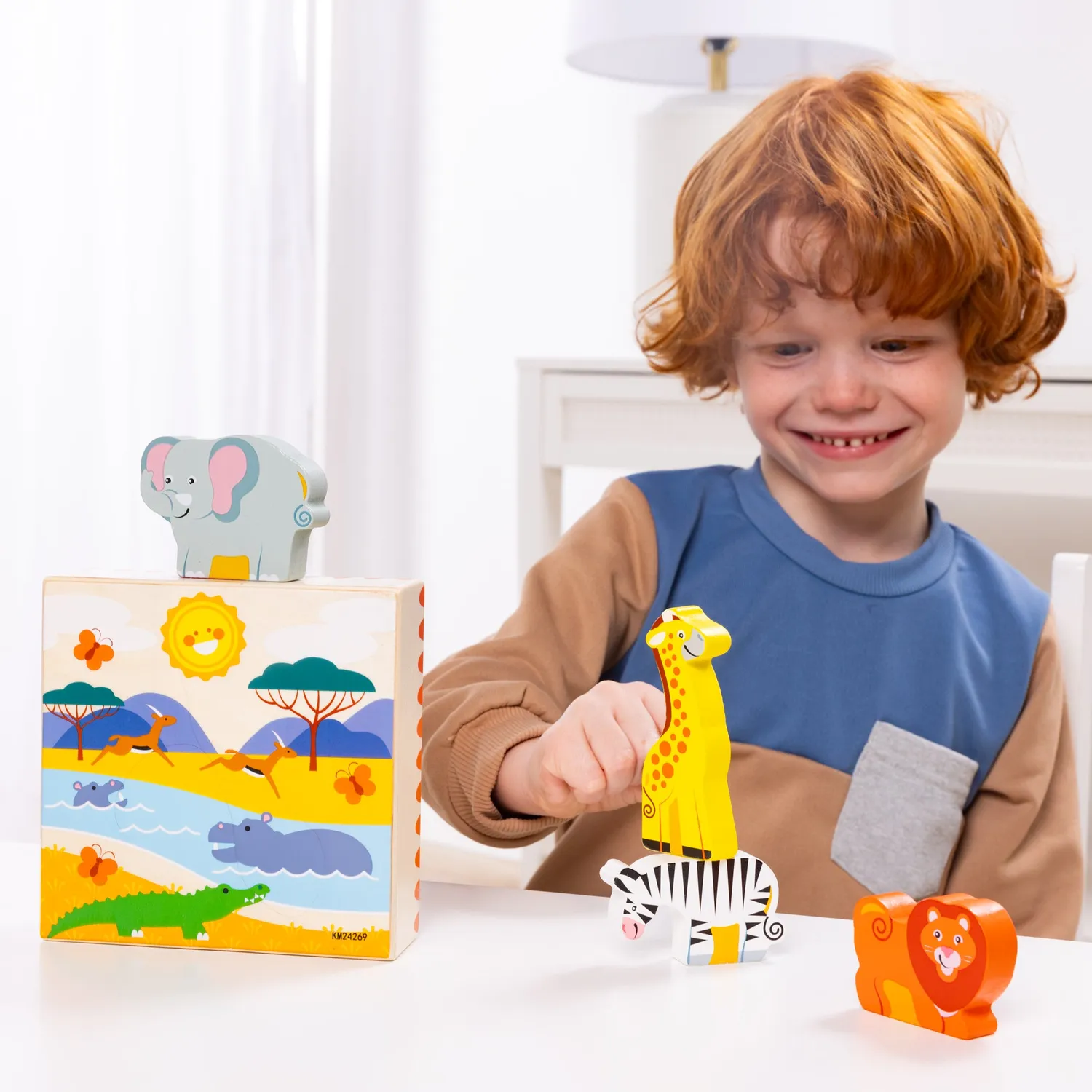 Melissa & Doug Safari Tierpuzzle Holz 4 Tiere Kiste