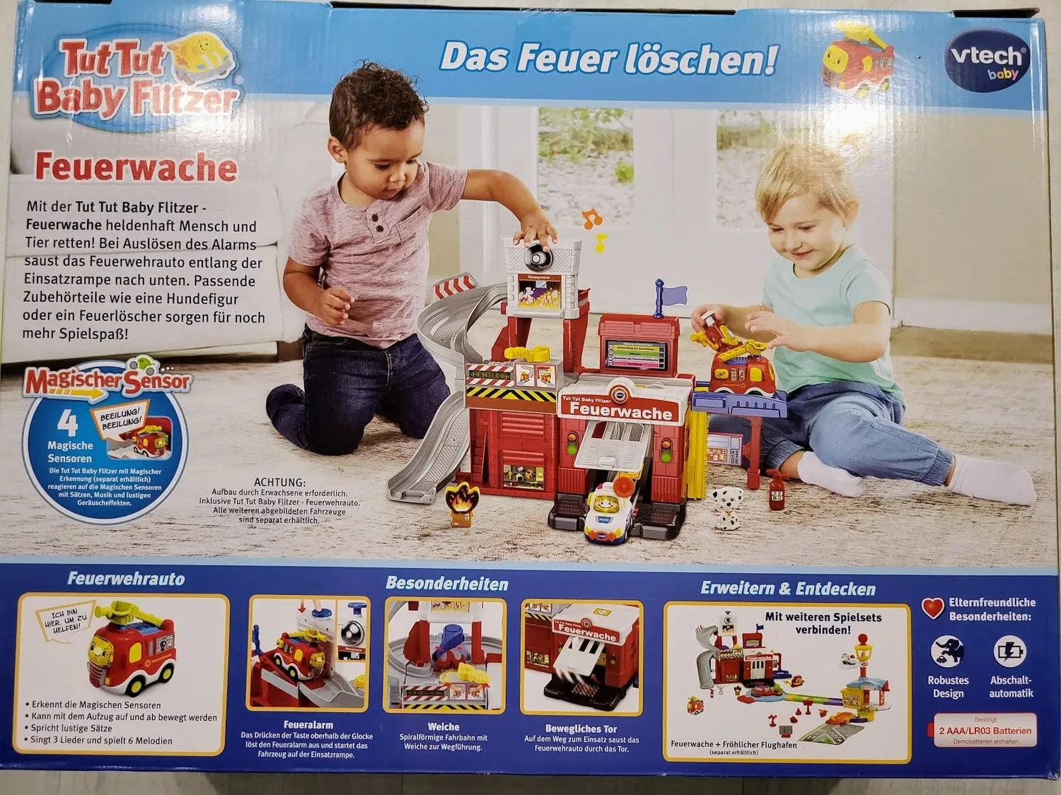 VTech Tut Tut Baby Flitzer Feuerwache Spielset mit Auto