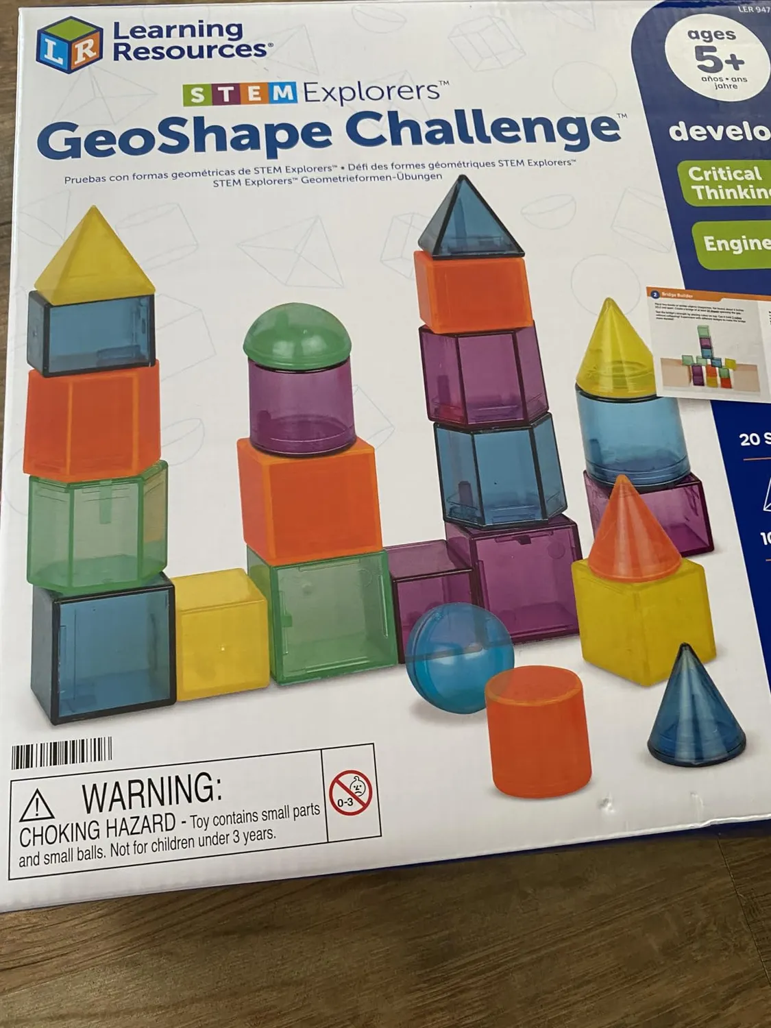 Learning Resources STEM 3D Geometrie Formen Set 50 Teile ab 5 Jahren