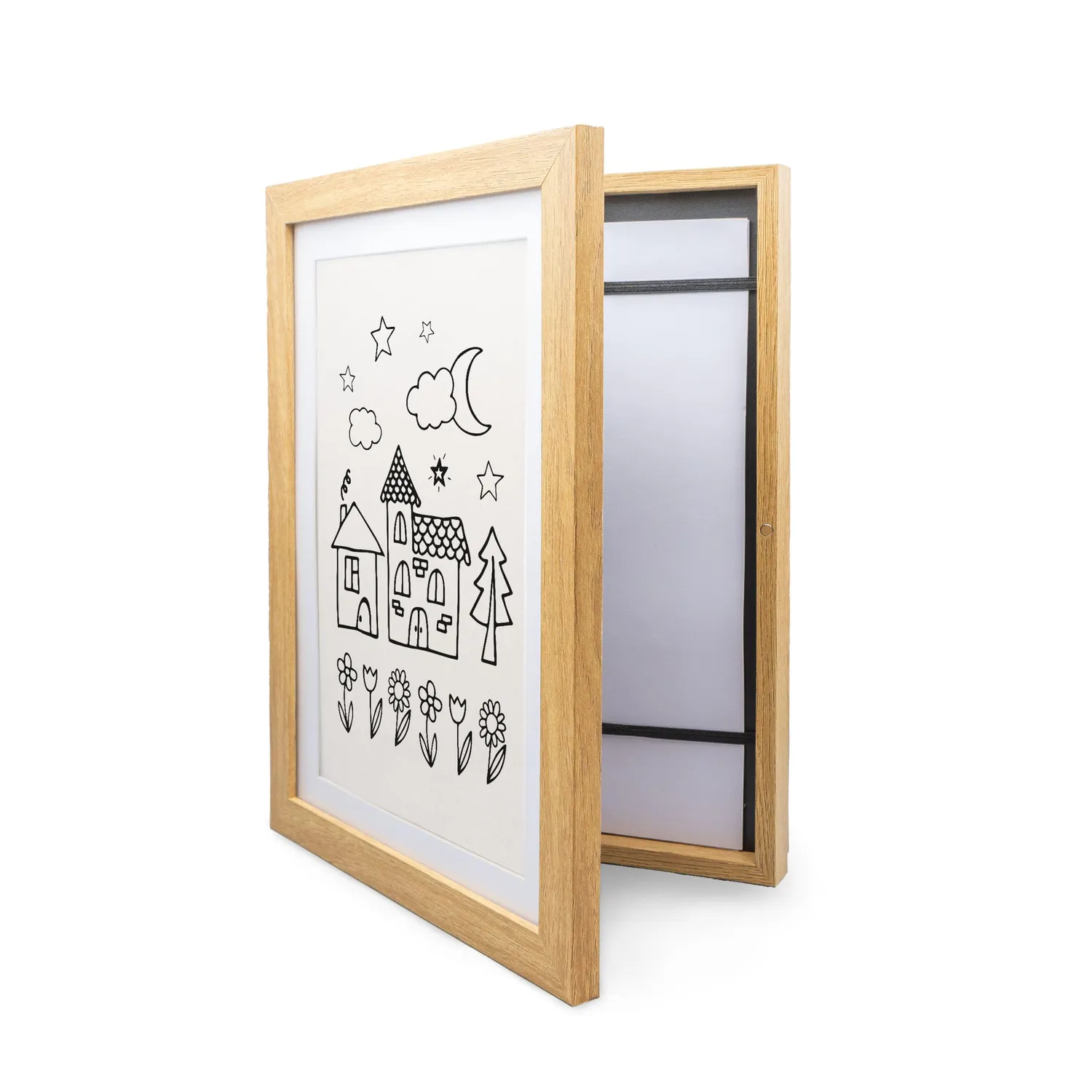Buki Kinderkunst FK013 Bilderrahmen A4 weiß für 50 Bilder