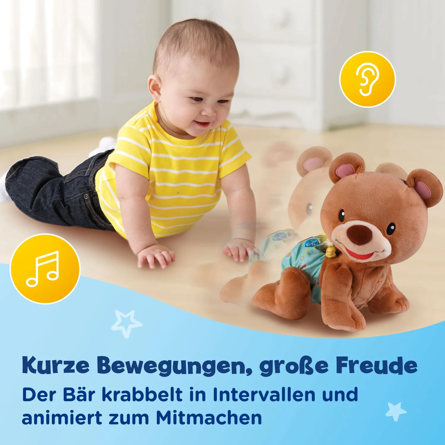 VTech Krabbel-mit-Mir-Bär Plüschtier Deutsch 9-36 Monate