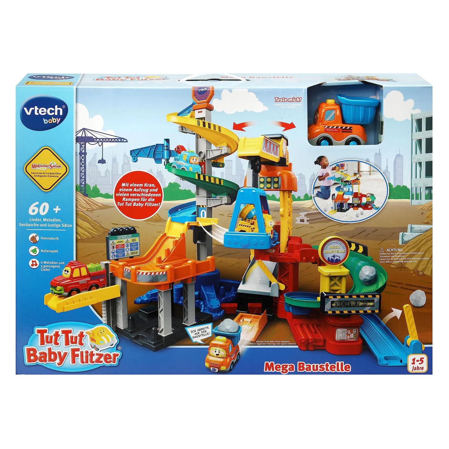 Vtech Tut Tut Baby Flitzer Mega Baustelle mit Kipplaster