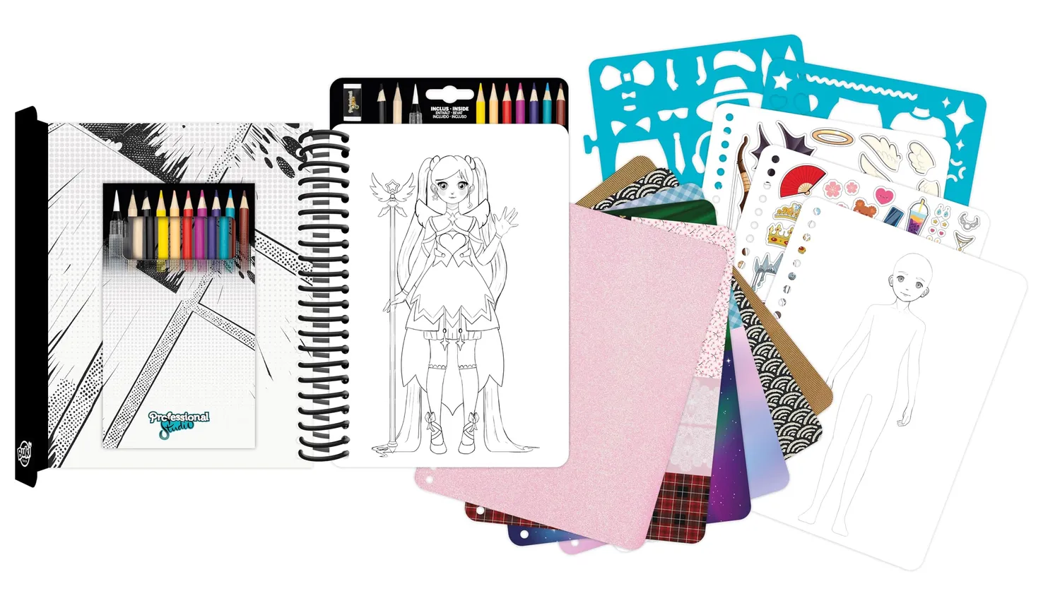 Buki France Manga Modebuch CM201 Kreativset A5 Aquarell