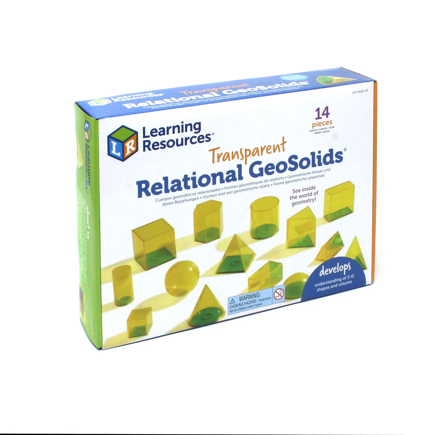 Learning Resources Relational GeoSolids Körper Set 14-teilig Volumen