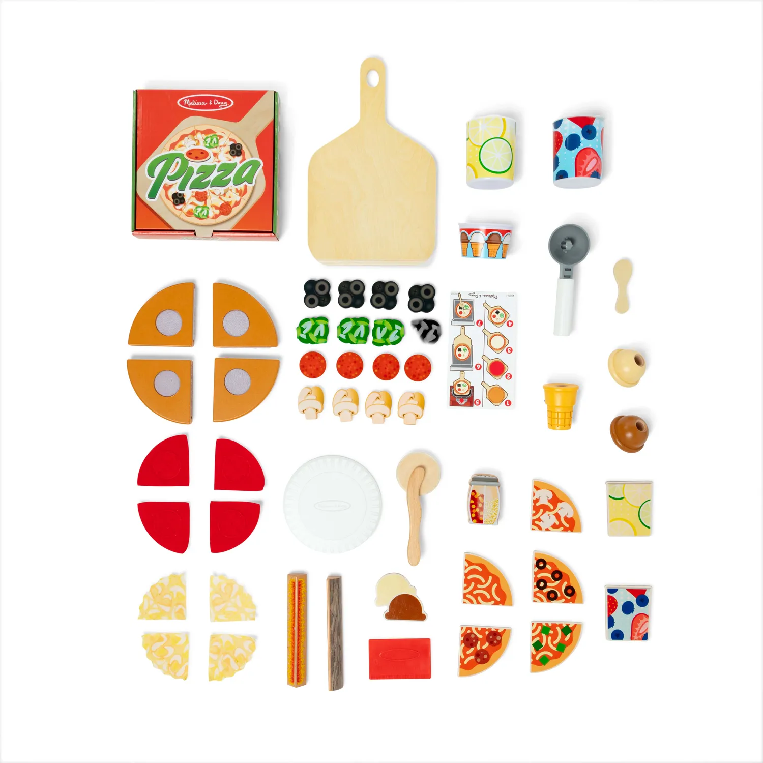 Melissa & Doug Pizza Food Truck Spielcenter Holz Ofen