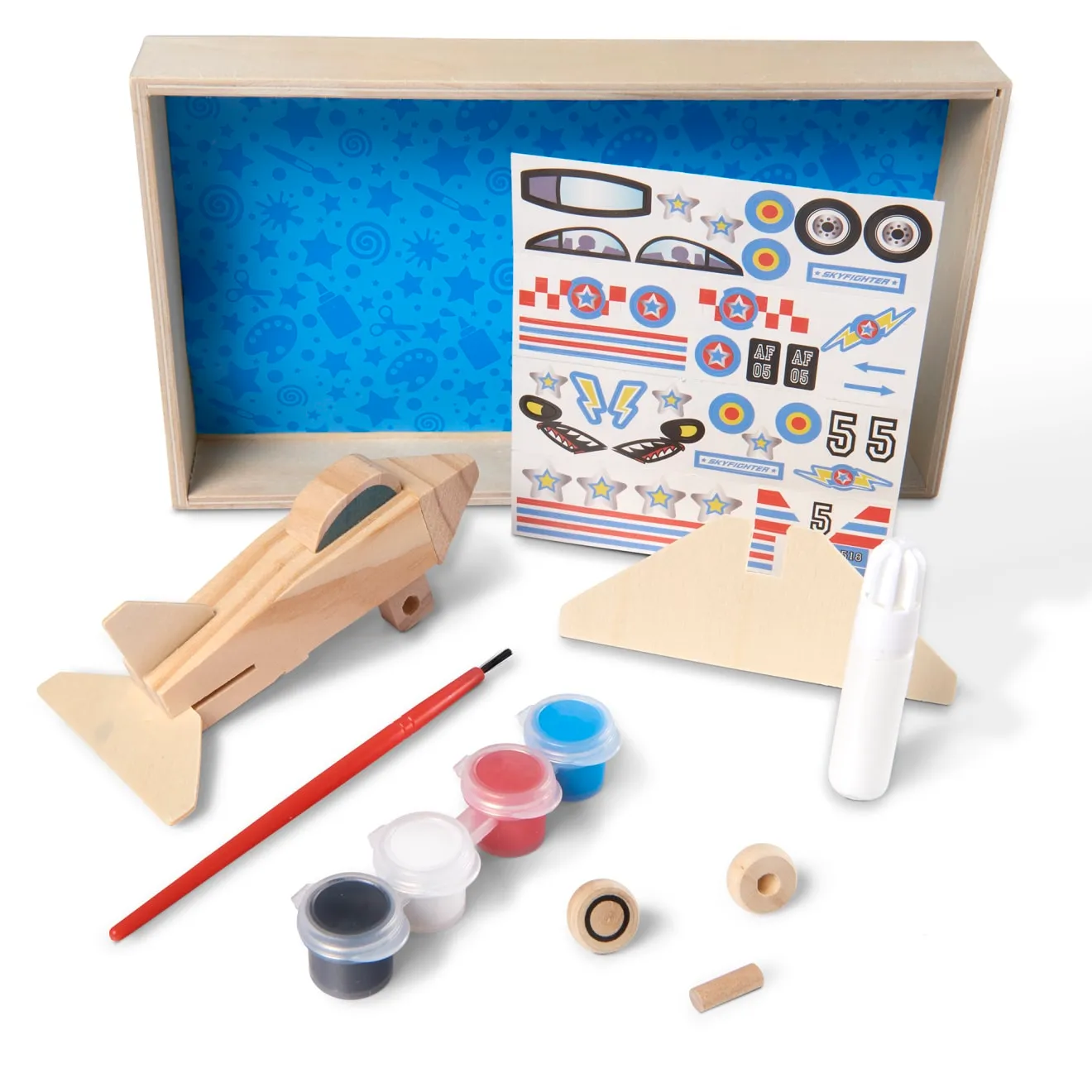 Melissa & Doug Decorate-Your-Own Flugzeug Bastelset Holz bemalbar