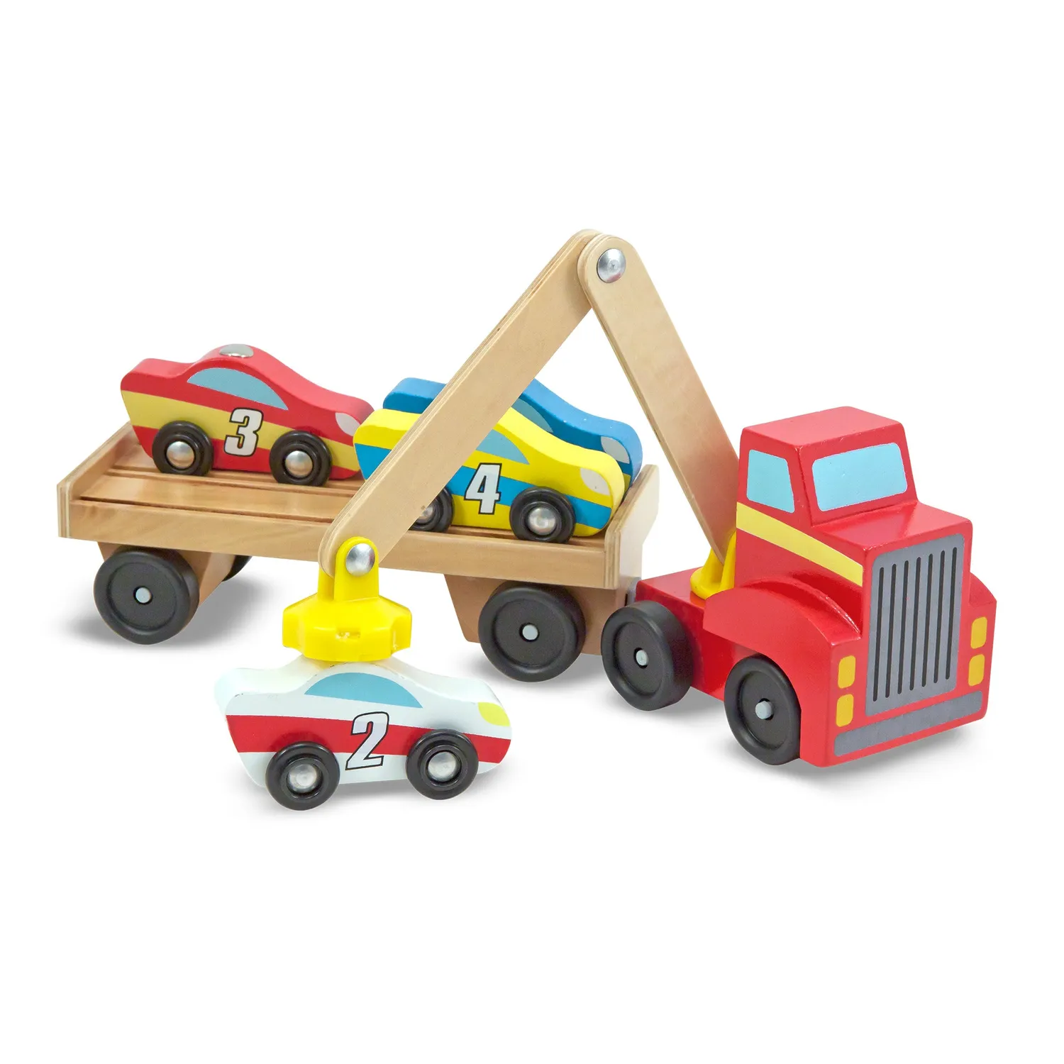 Melissa & Doug Magnet-Autotransporter Holz ab 3 Jahren