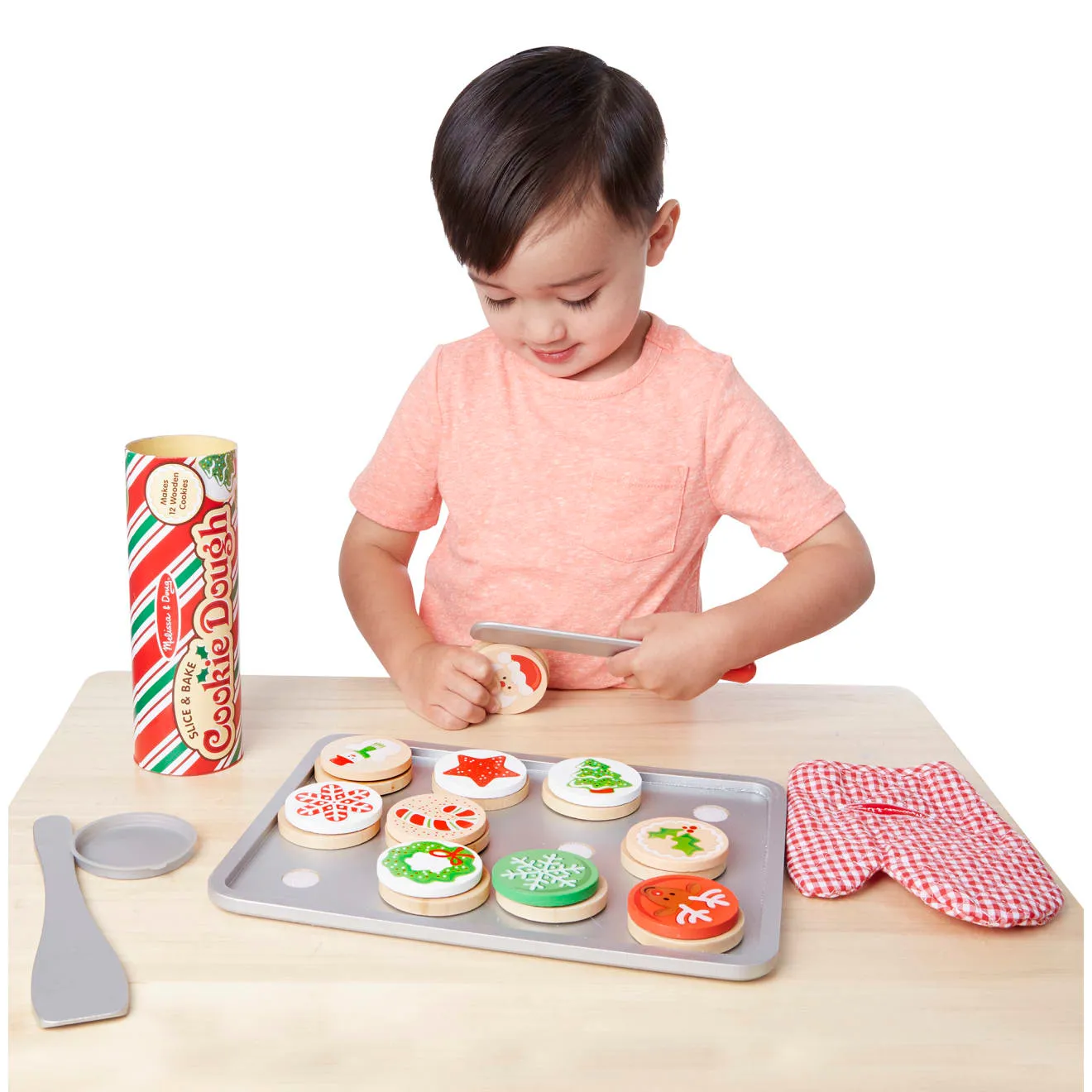 Melissa & Doug Slice & Bake Weihnachtskekse Spielset Holz