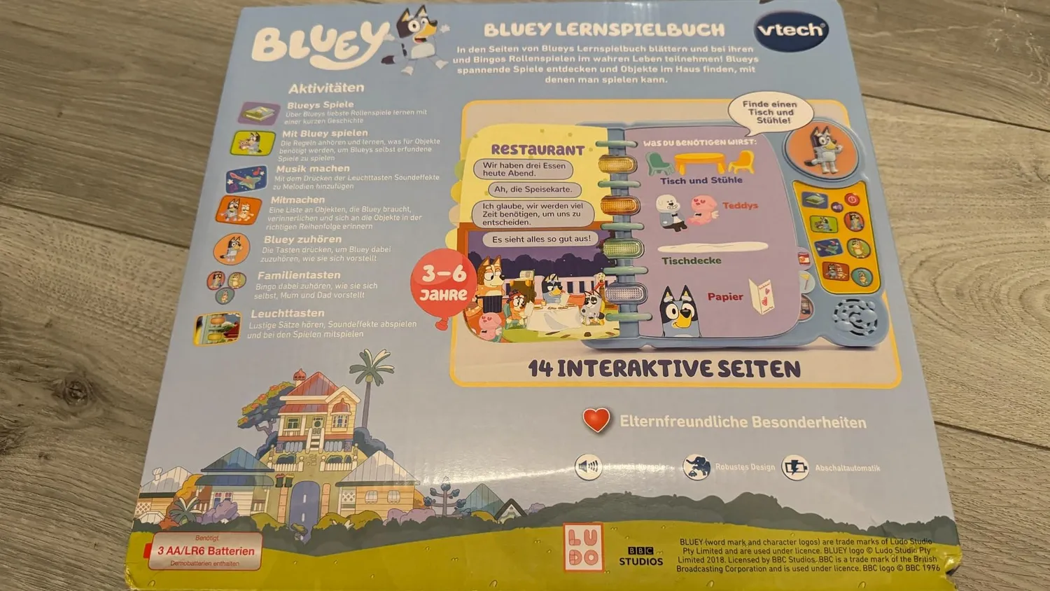 VTech Bluey Interaktives Lernspielbuch 14 Seiten mit Originalstimmen