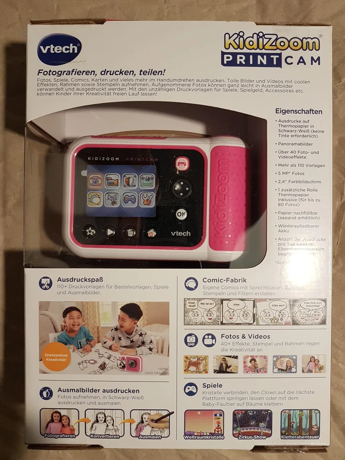 VTech KidiZoom Print Cam Kinderkamera mit Thermodruck