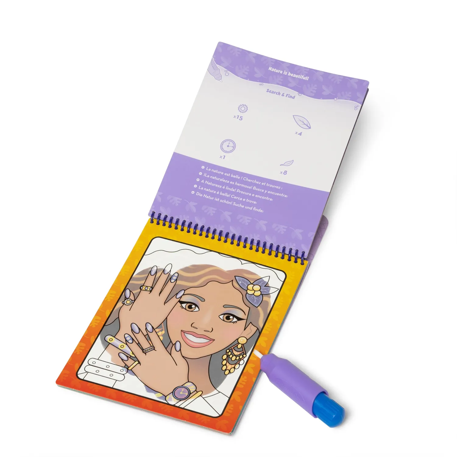 Melissa & Doug Water Wow! Makeup & Manicures Wassermalbuch wiederverwendbar
