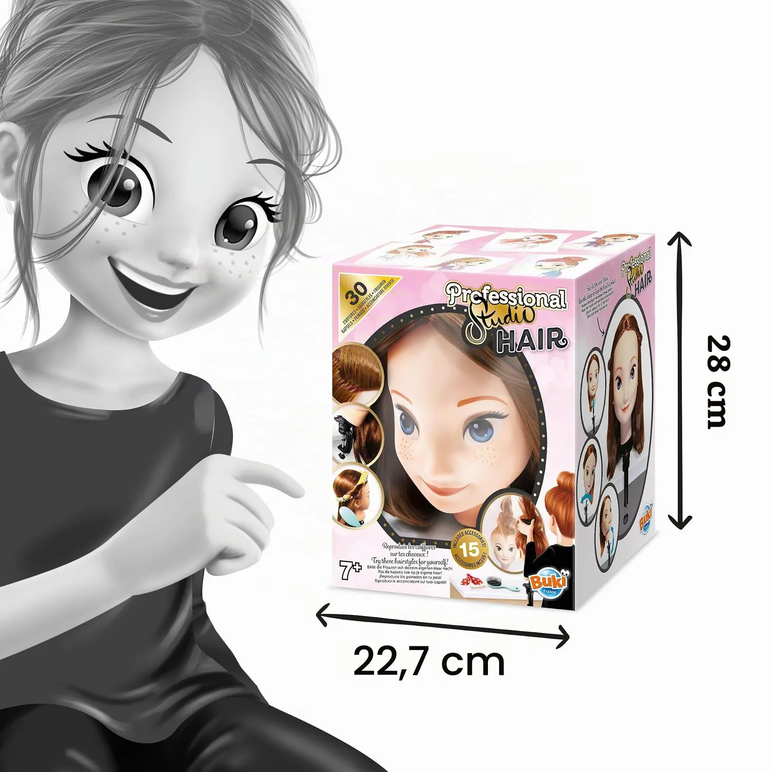 Buki Professional Studio Hair 5422 Frisierkopf ab 7 Jahre