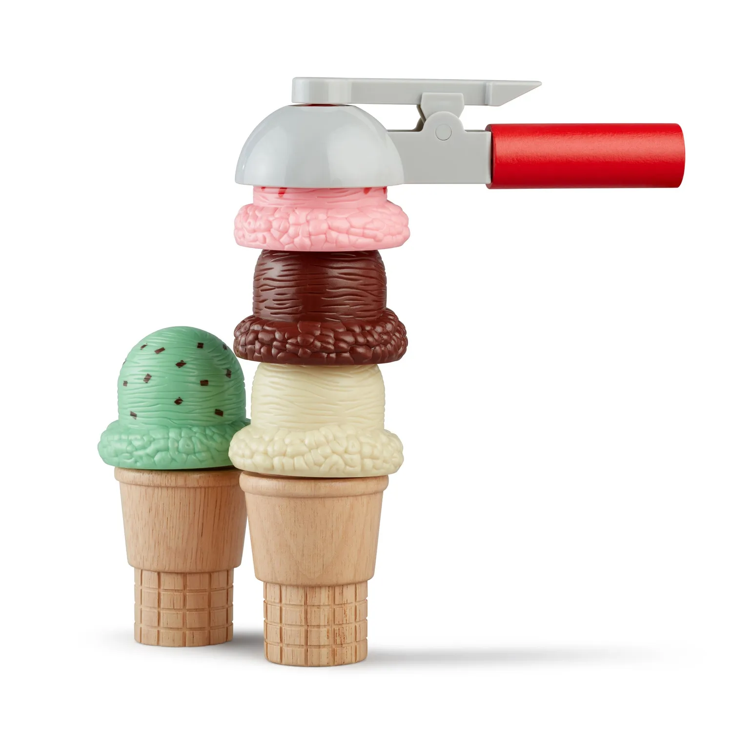Melissa & Doug Scoop Stack Eis-Set magnetisch 4 Kugeln