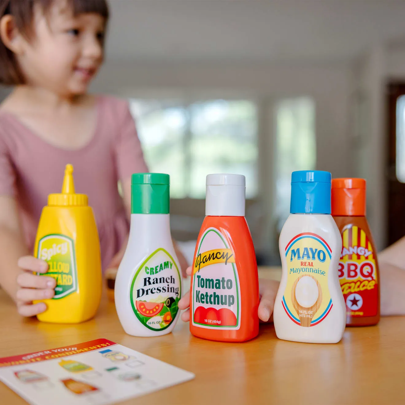 Melissa & Doug Favorite Condiments Spielessen 5 Soßenflaschen