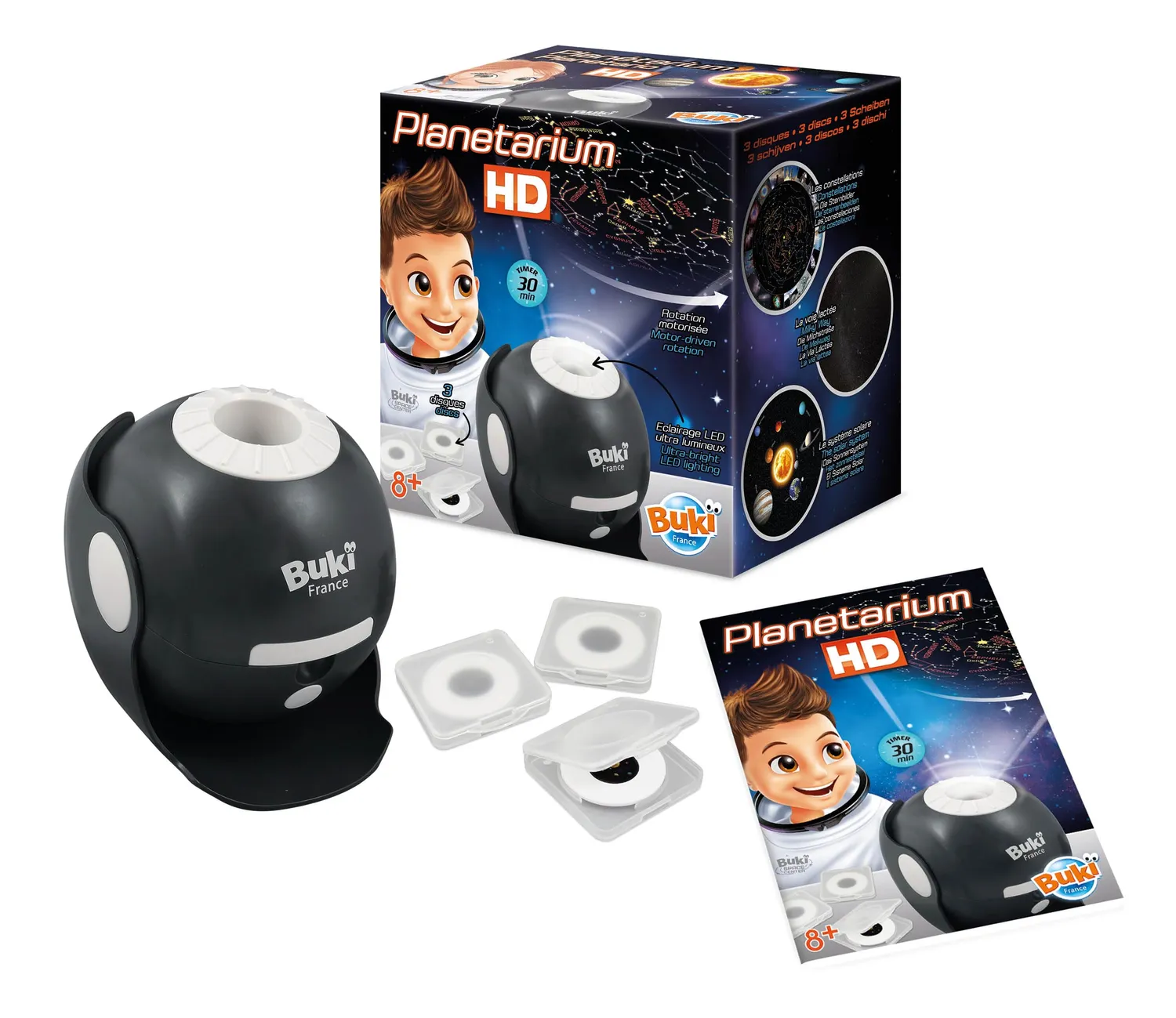 Buki 8002 HD-Planetarium Projektor 3 Scheiben LED