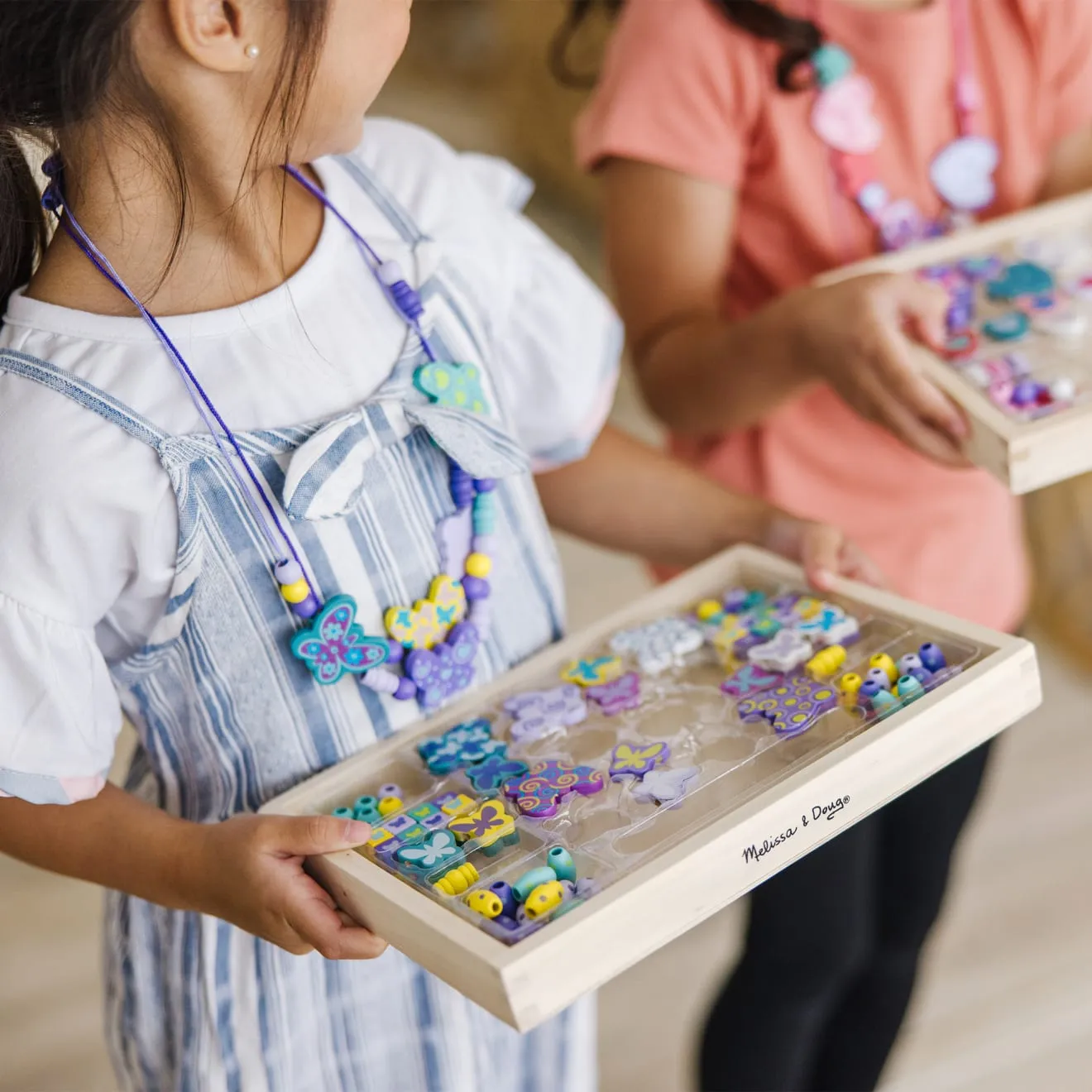 Melissa & Doug Herzen Schmetterling Holzperlen Set 2er