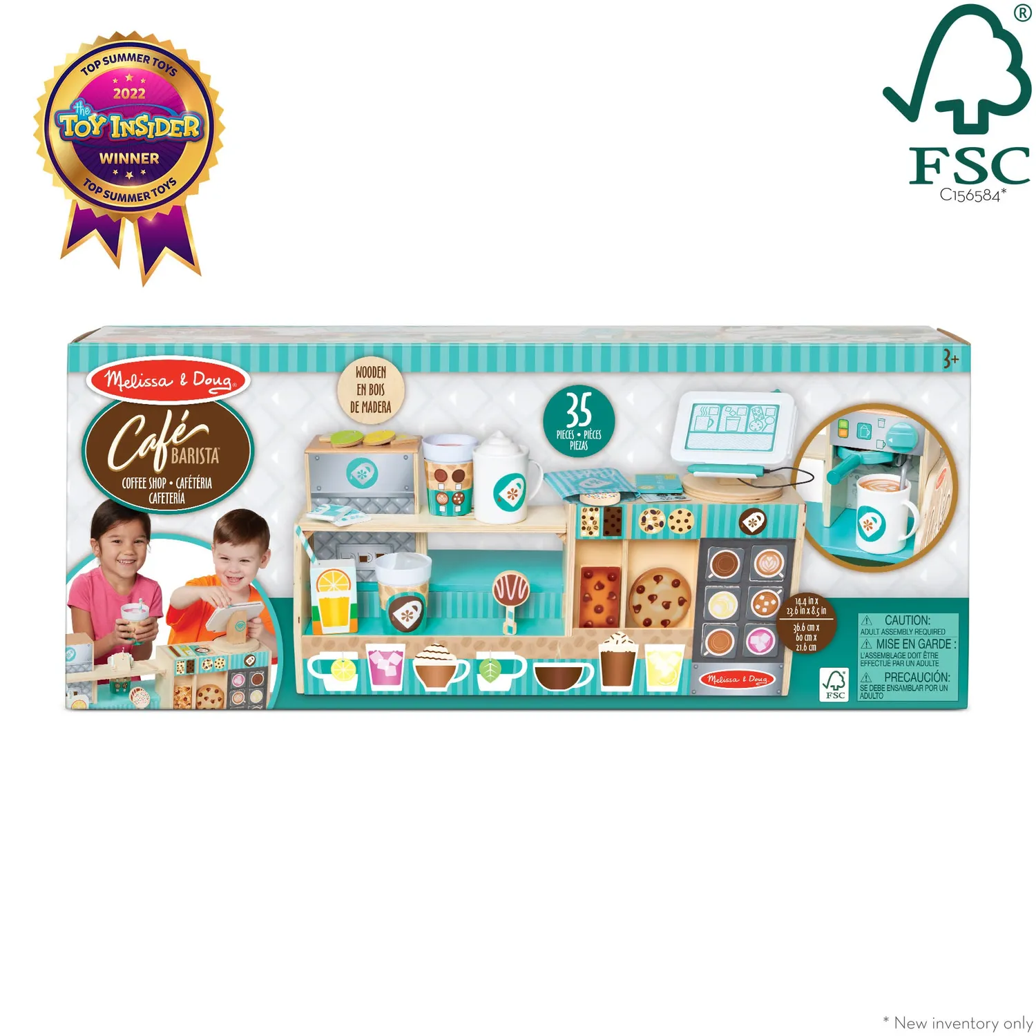 Melissa & Doug Cafe Barista Kaffeeshop Holz 35-tlg