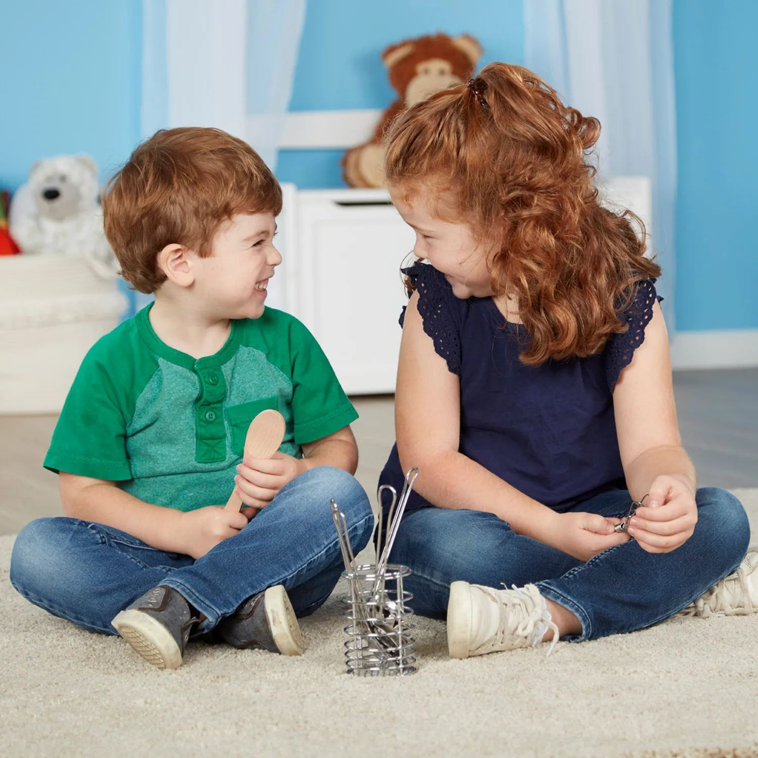 Melissa & Doug Stir & Serve Kochutensilien 7-teilig Edelstahl