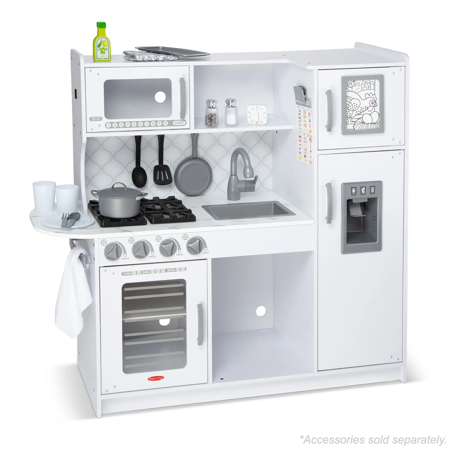 Melissa & Doug Chef's Kitchen Cloud Kinderküche Holz Weiß