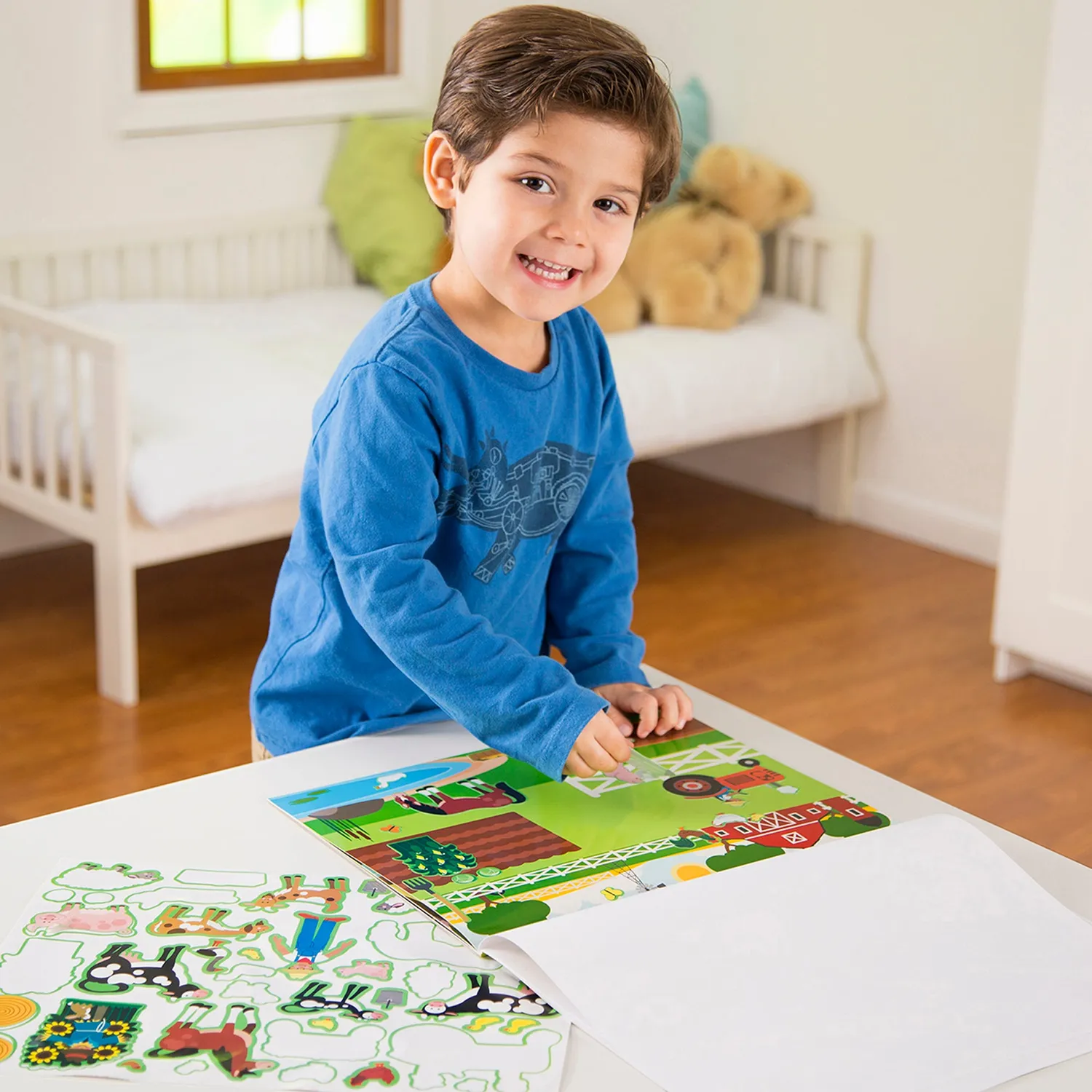Melissa & Doug Sticker Pad 3er Set Fahrzeuge Dinosaurier