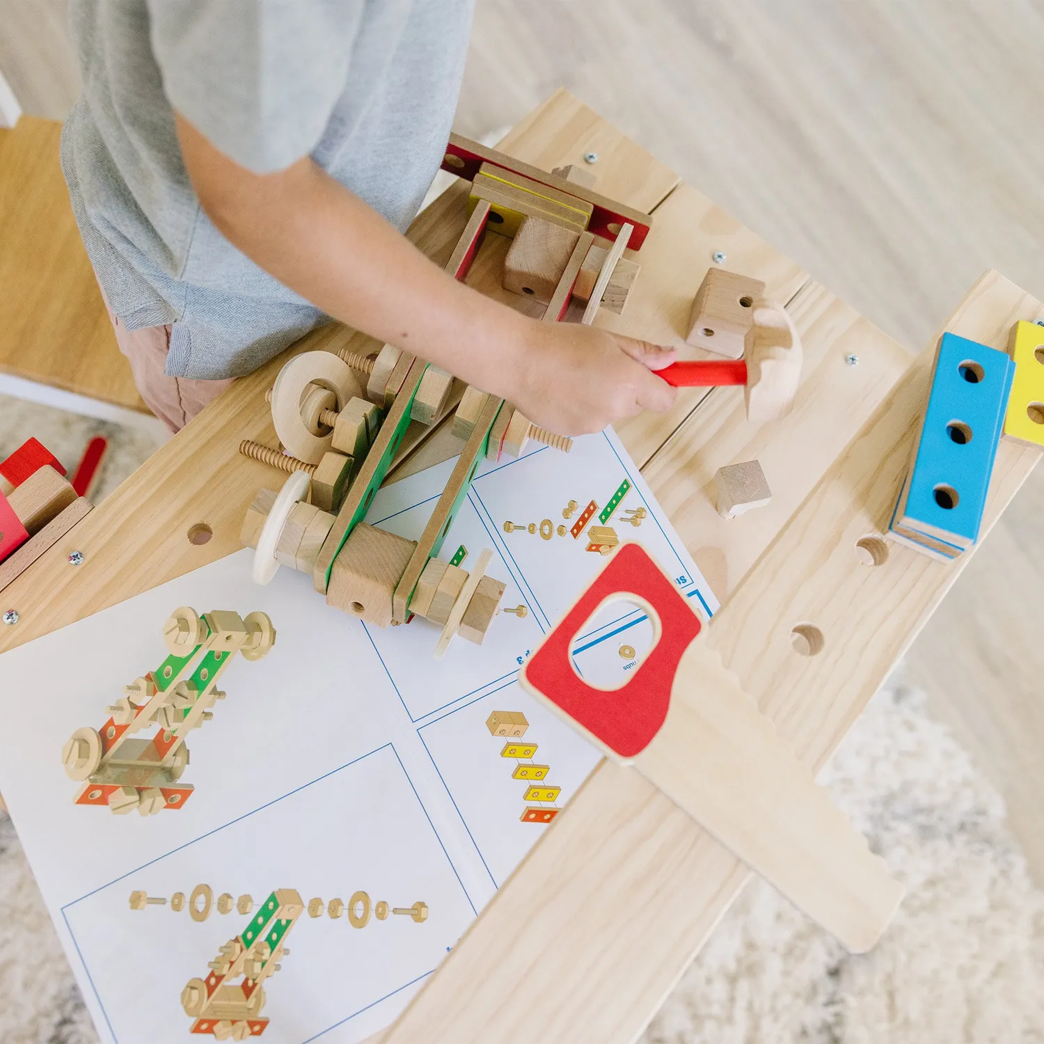 Melissa & Doug Wooden Project Werkbank Kinder Holz 55-tlg