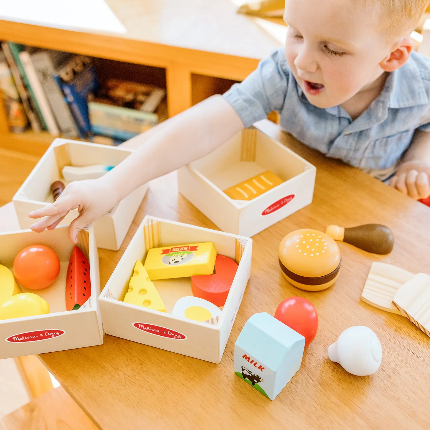 Melissa & Doug Food Groups Spiellebensmittel Holz 5 Gruppen