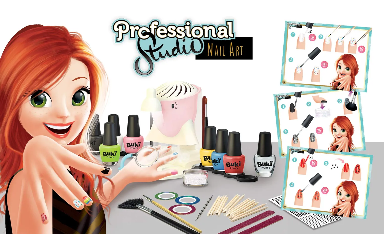 Buki 5404 Professional Studio Nail Art mit 8 Lacken