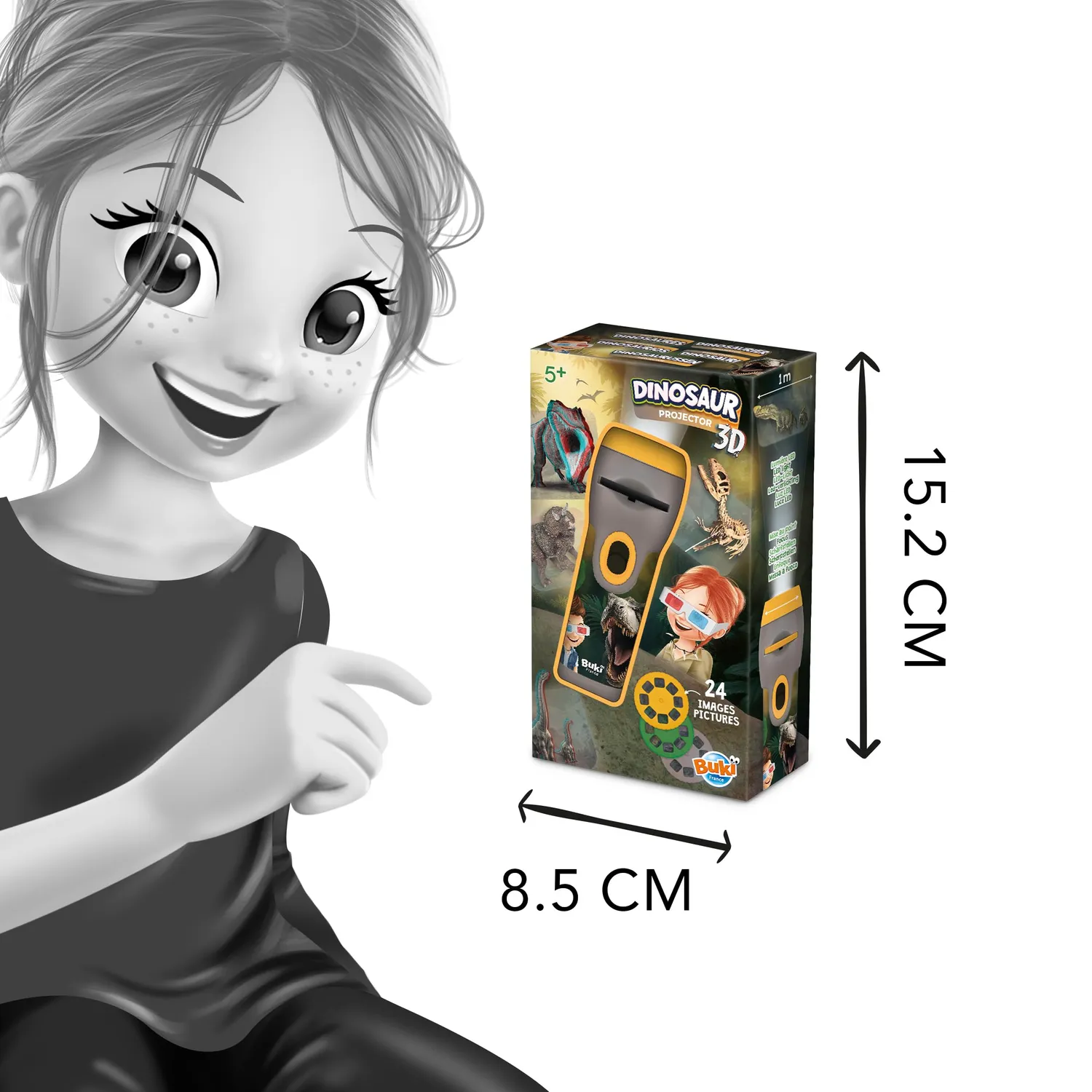 Buki 6339 Dinosaurier 3D-Projektor 24 Bilder