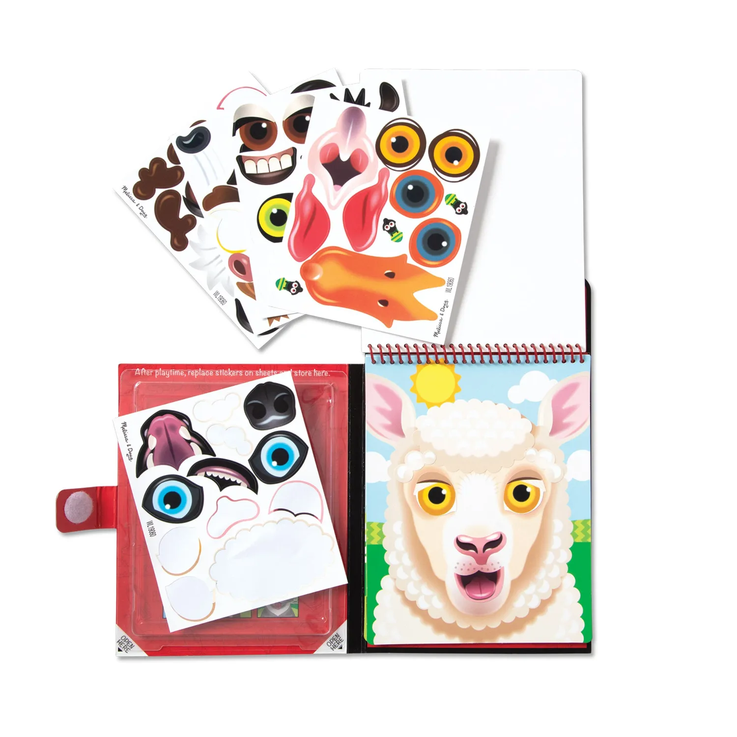 Melissa & Doug Make-a-Face Farm Stickerbuch Bauernhof 76 Sticker
