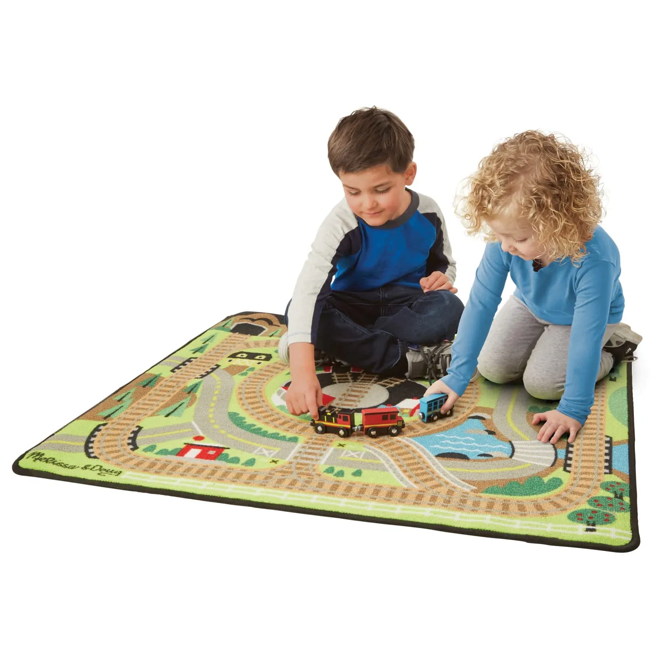 Melissa & Doug Round the Rails Spielteppich Zug