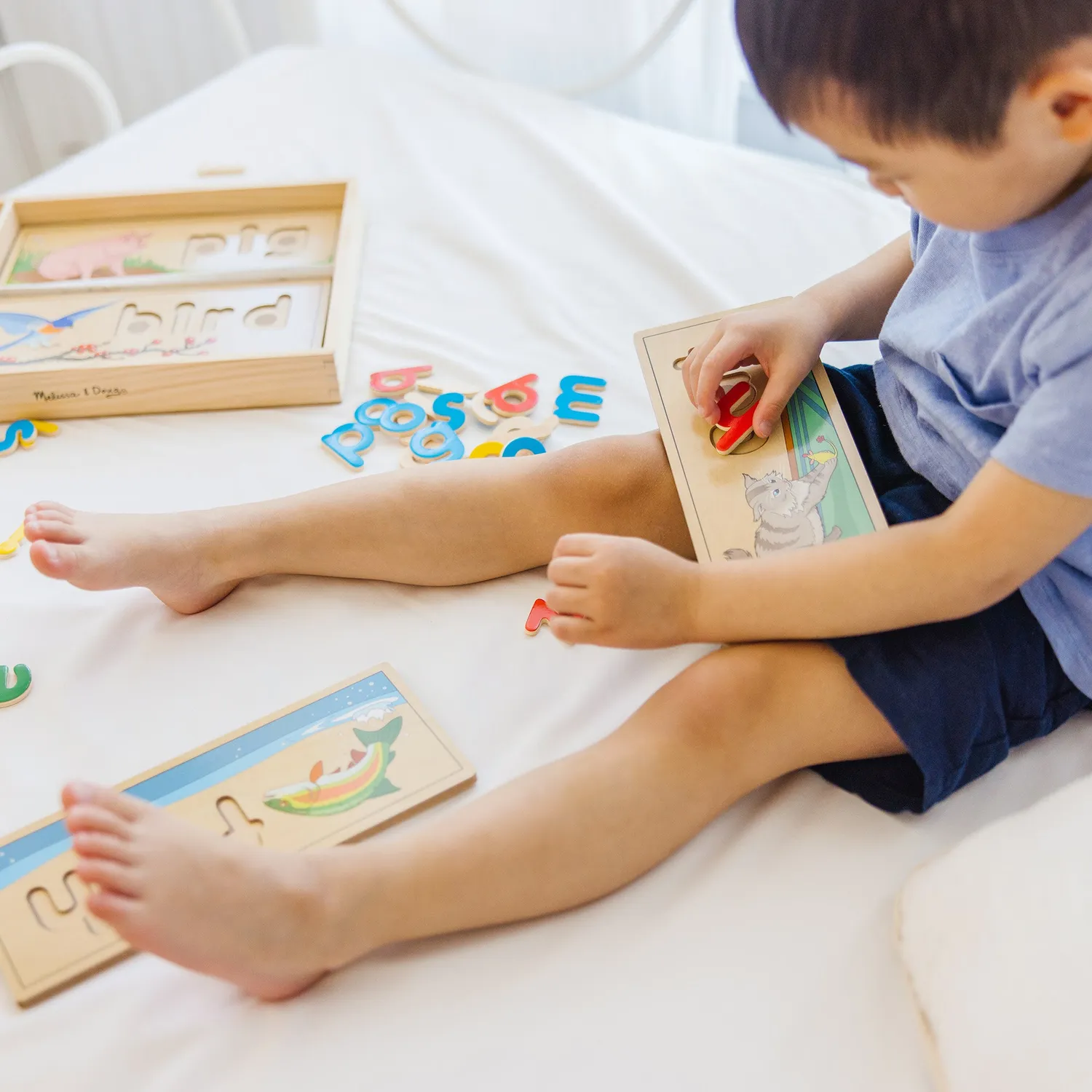 Melissa & Doug See & Spell Lernpuzzle Holz Wörter Englisch
