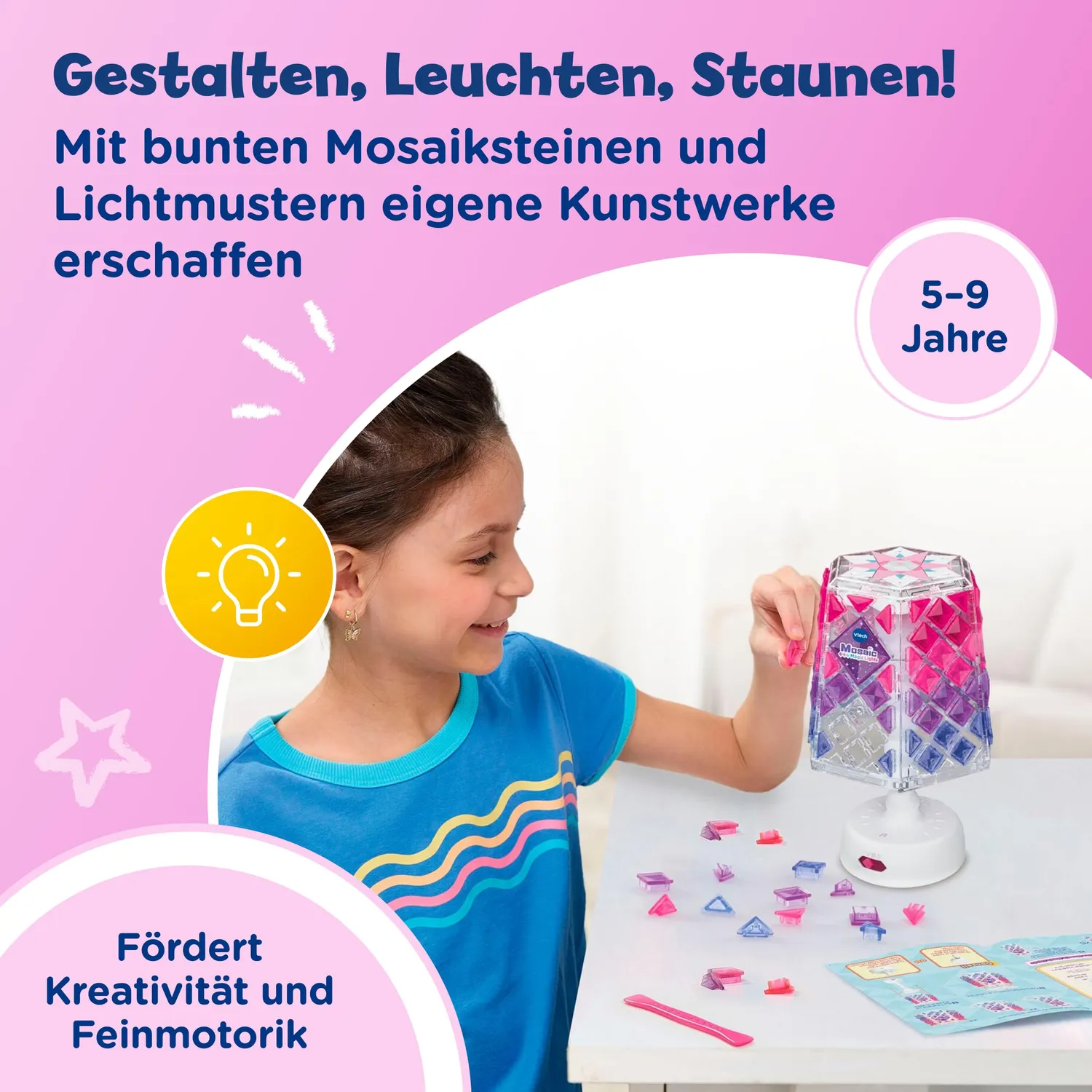 VTech Mosaic Magic Lights Kinderlampe Mosaiksteine