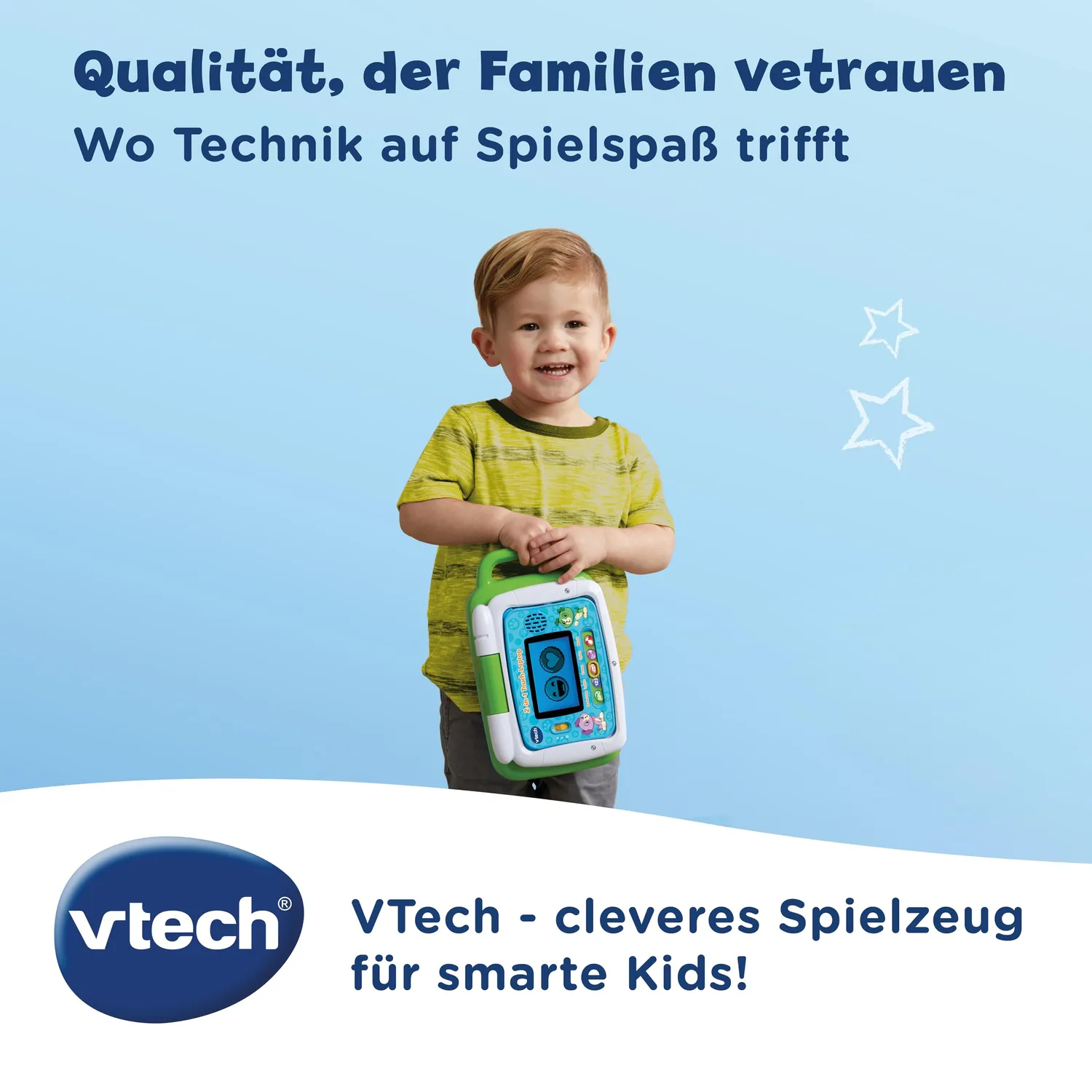 VTech 2-in-1 Touch-Laptop Lerncomputer Mehrfarbig Touchscreen