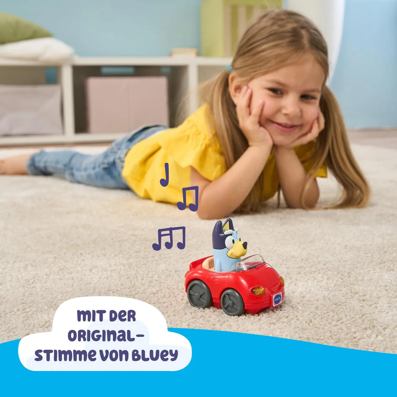 VTech Tut Tut Blueys Cabrio Spielauto mit Musik 1-5 Jahre