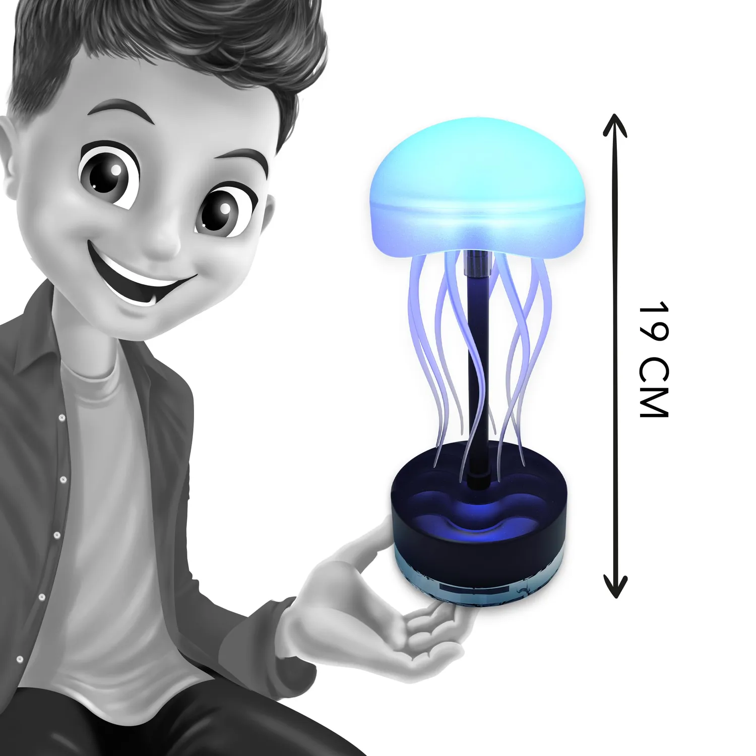 Buki 7084 Quallenlampe Bastelset LED 6 Farben USB 19 cm
