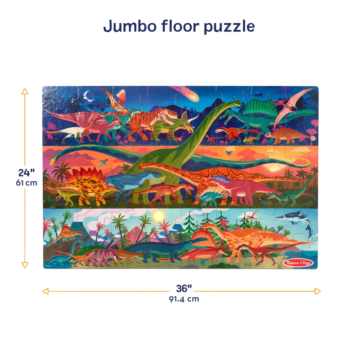 Melissa & Doug Dinosaur Bodenpuzzle 48 Teile 90x60 cm