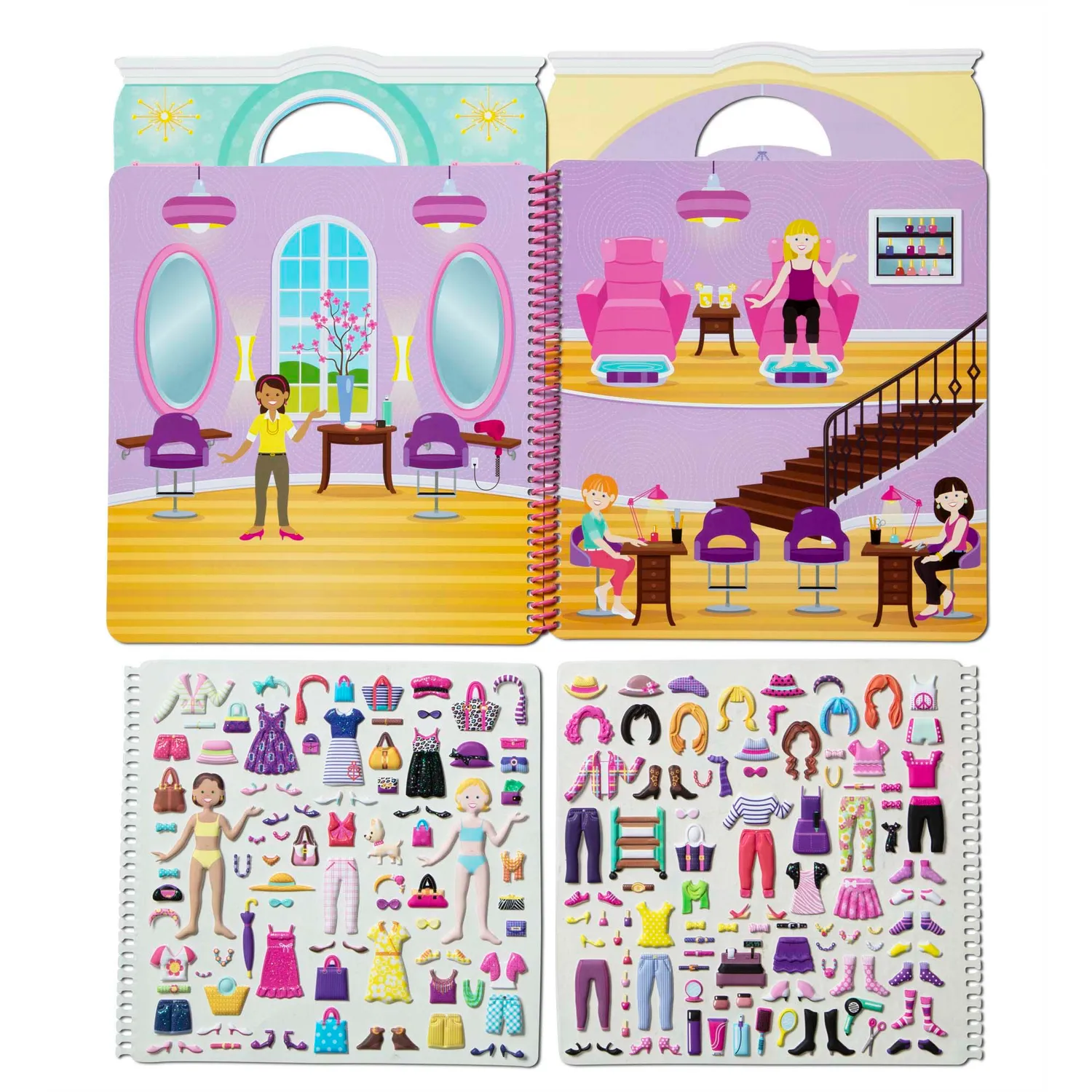 Melissa & Doug Day of Glamour Puffy Stickerbuch 196 Sticker