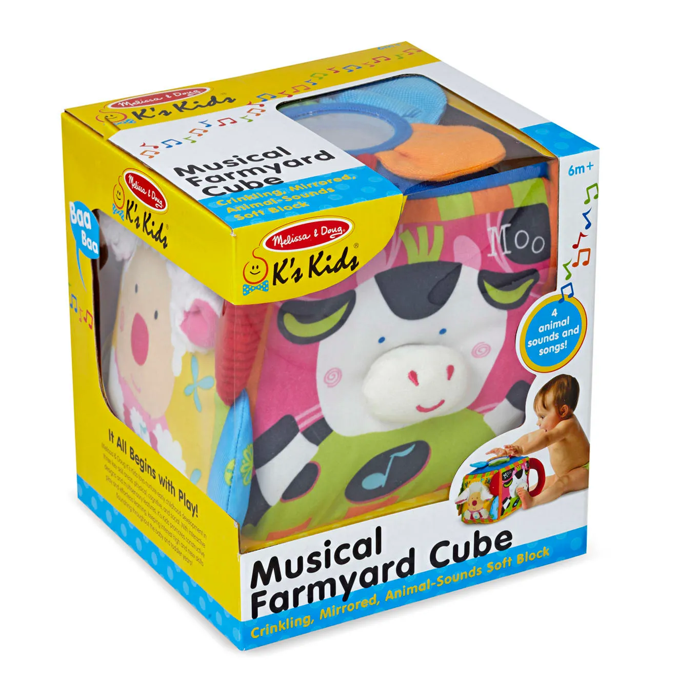 Melissa & Doug K's Kids Musik Farm Würfel Babyspielzeug