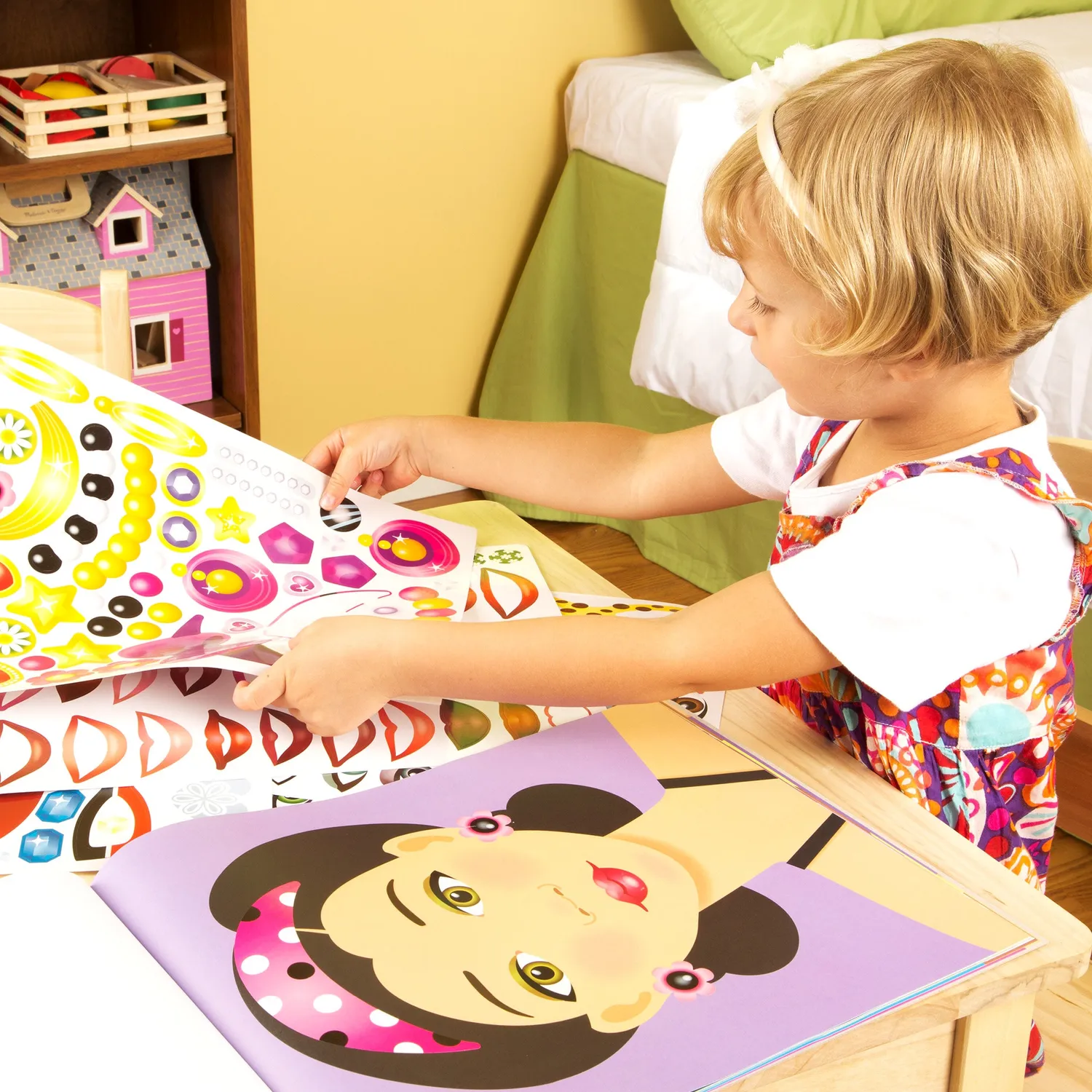 Melissa & Doug Make-a-Face Fashion Faces Stickerheft 250 Sticker