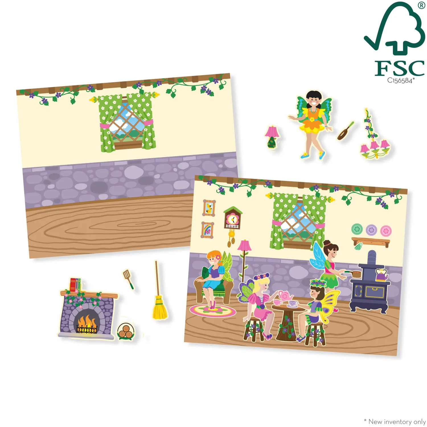 Melissa & Doug Fairies Stickerpad wiederverwendbar 165+ Sticker