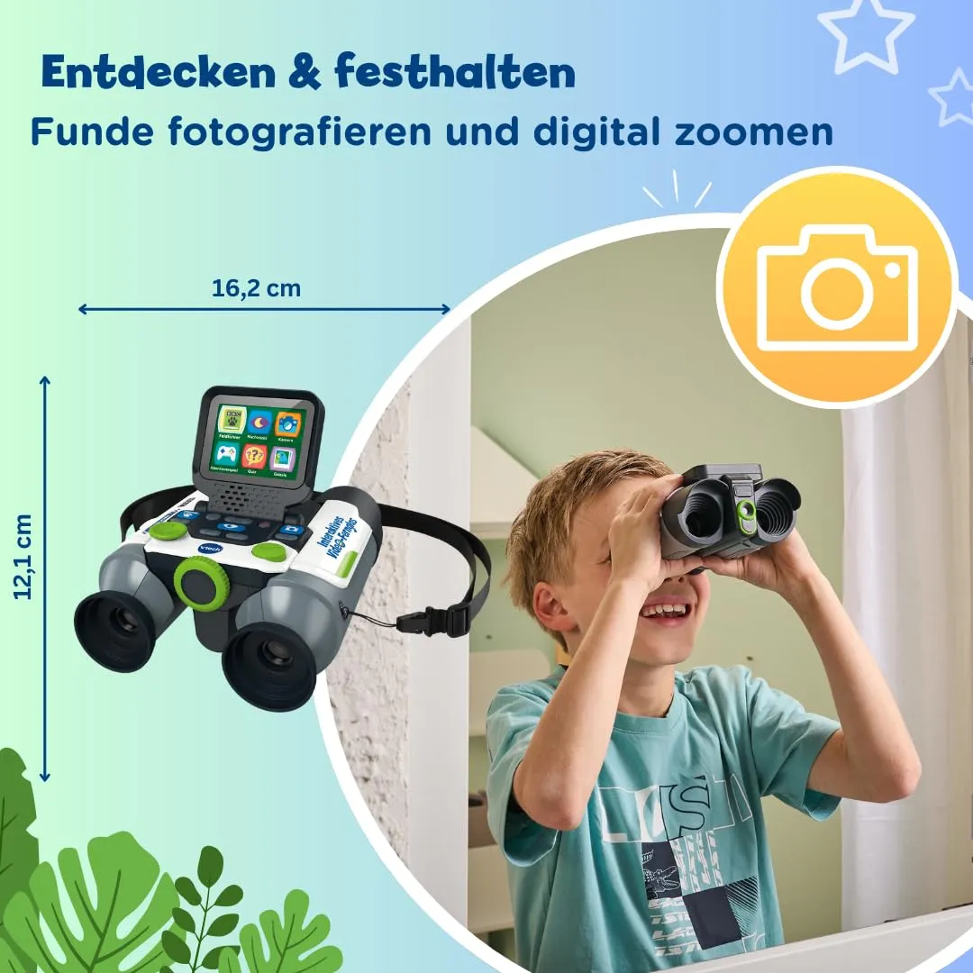 VTech Interaktives Video-Fernglas Kamera 10x Zoom mit BBC Fakten