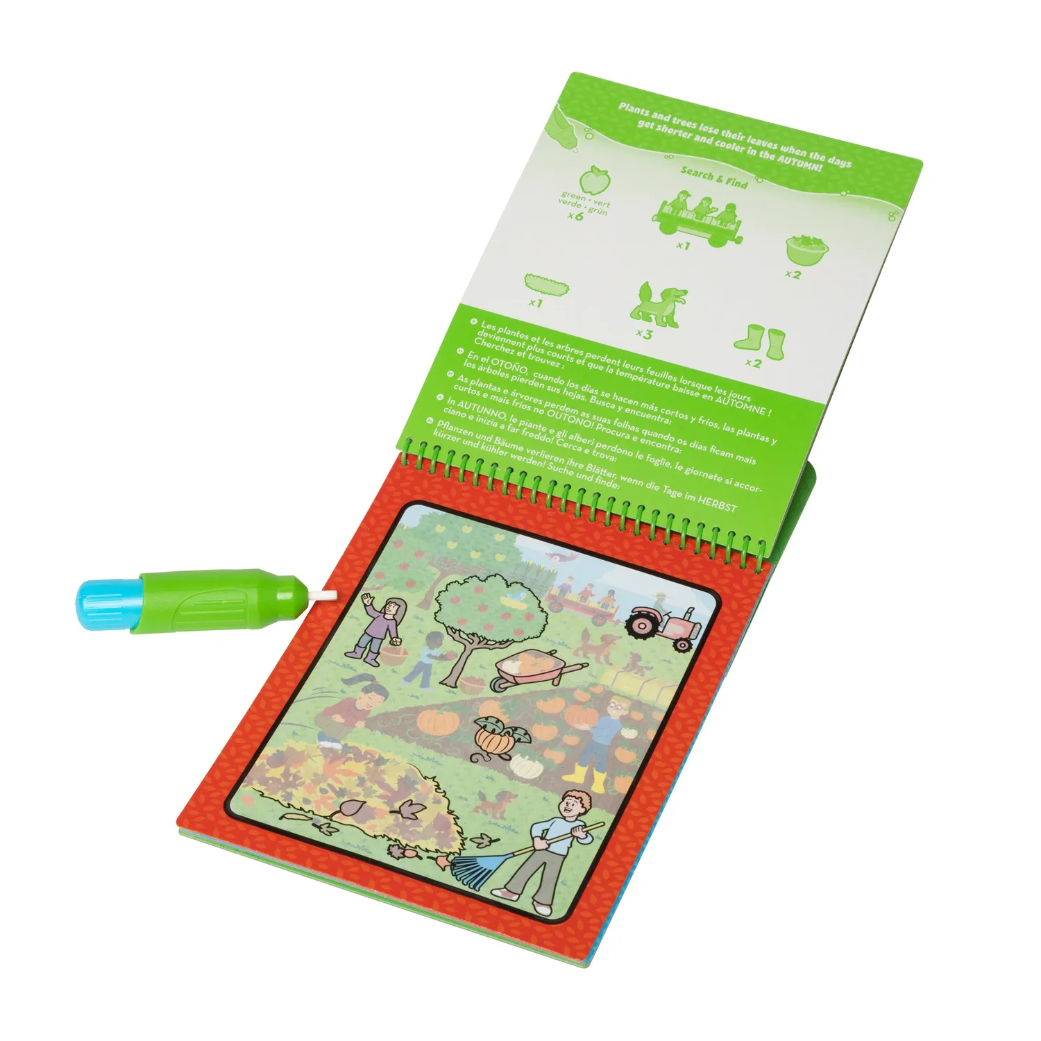 Melissa & Doug Water Wow! Seasons Wassermalbuch 4 Seiten wiederverwendbar