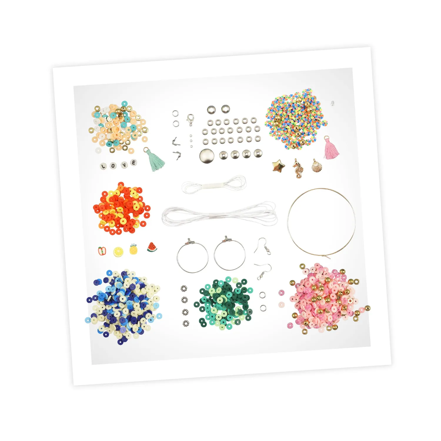 Buki France BE123 Heishi Schmuck Bastelset Gold Rosa