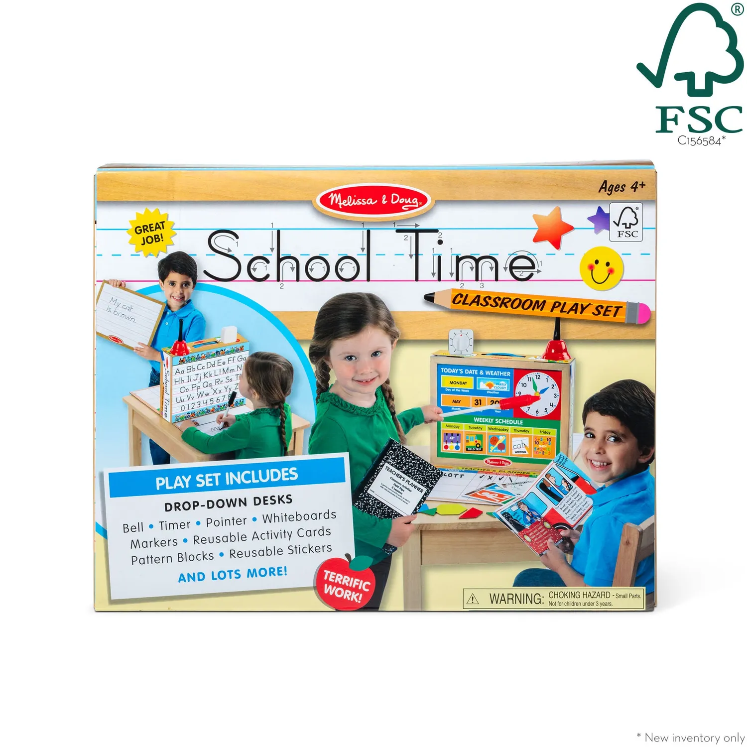 Melissa & Doug School Time Klassenzimmer Spielset Schule ab 3 J.