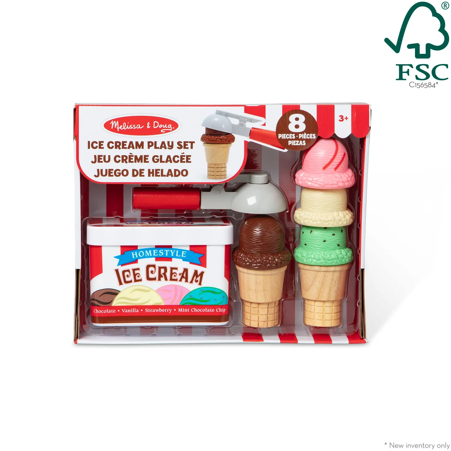 Melissa & Doug Scoop Stack Eis-Set magnetisch 4 Kugeln