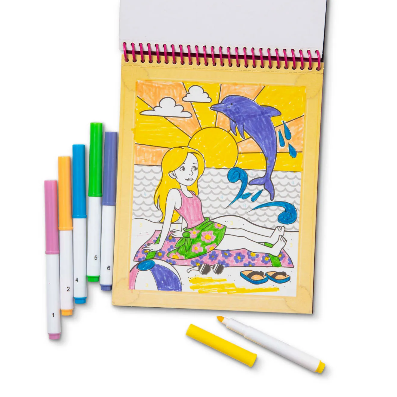 Melissa & Doug On the Go Malen nach Zahlen Einhorn 12 Tafeln