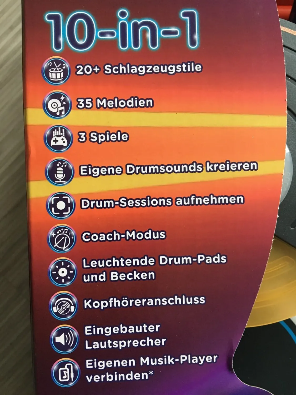 Vtech Kidi DJ Drums Schlagzeug elektronisch mit Bluetooth 6-12 J.